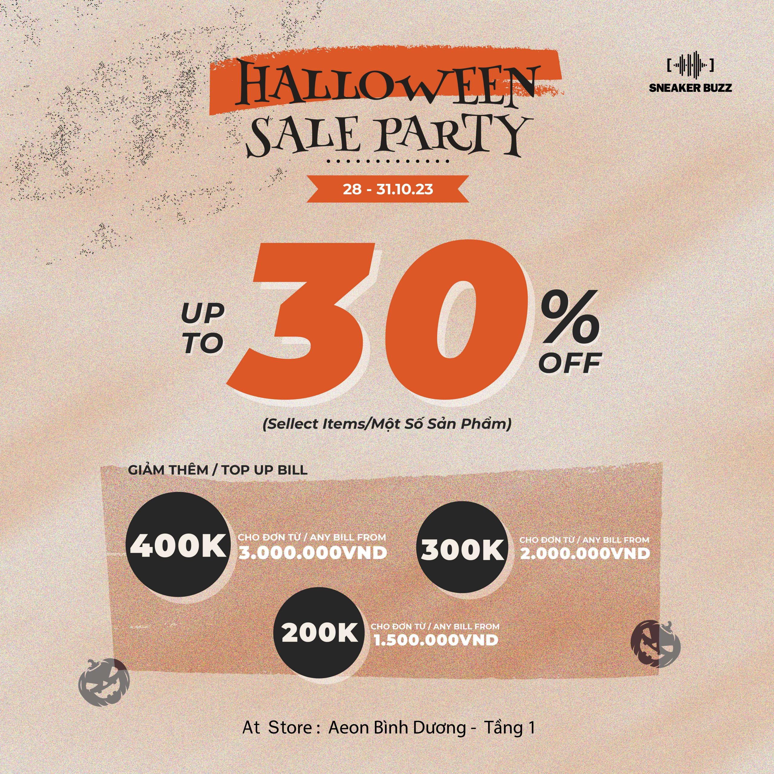 SNEAKER BUZZ HAPPY HALLOWEEN SALE PARTY