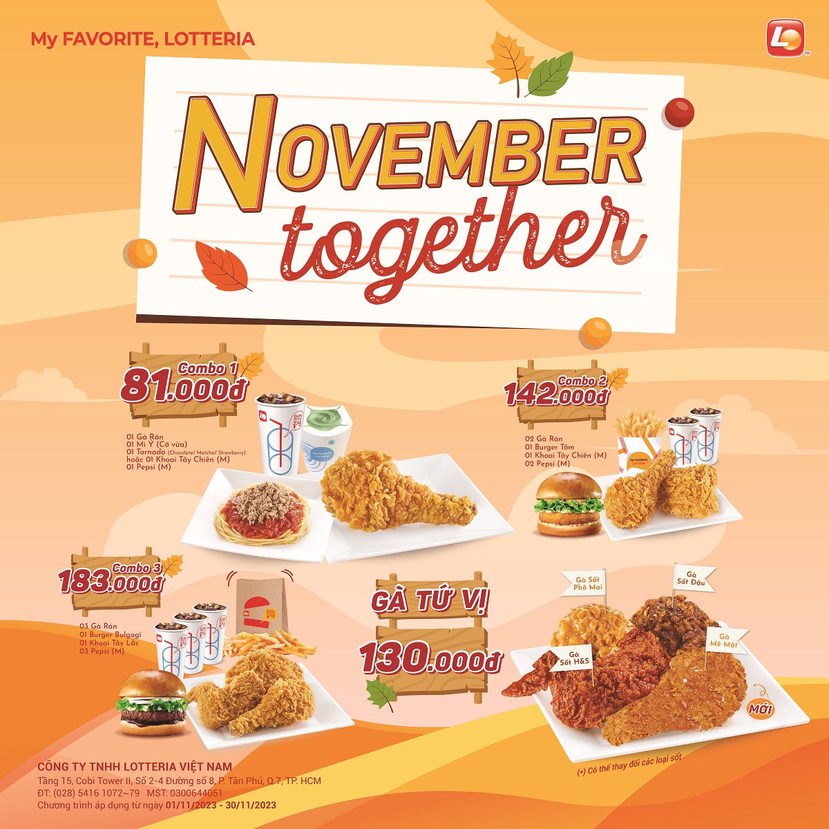 LOTTERIA – NOVEMBER TOGETHER