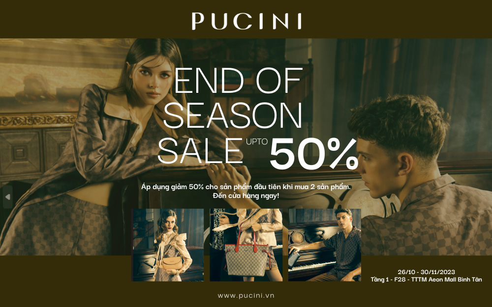 End Of Season – Sale up to 50% cùng Pucini