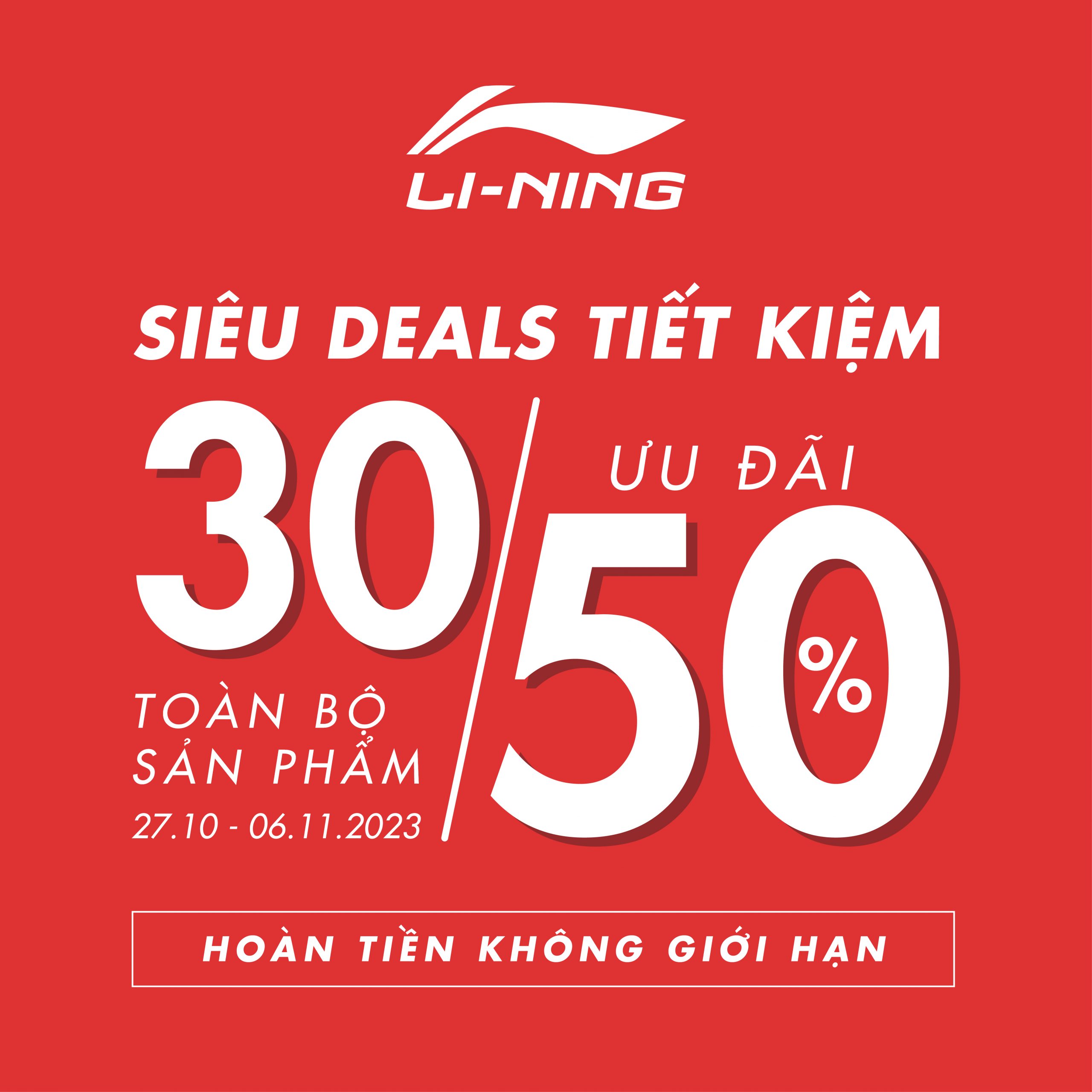 LI-NING – SIÊU DEALS TIẾT KIỆM