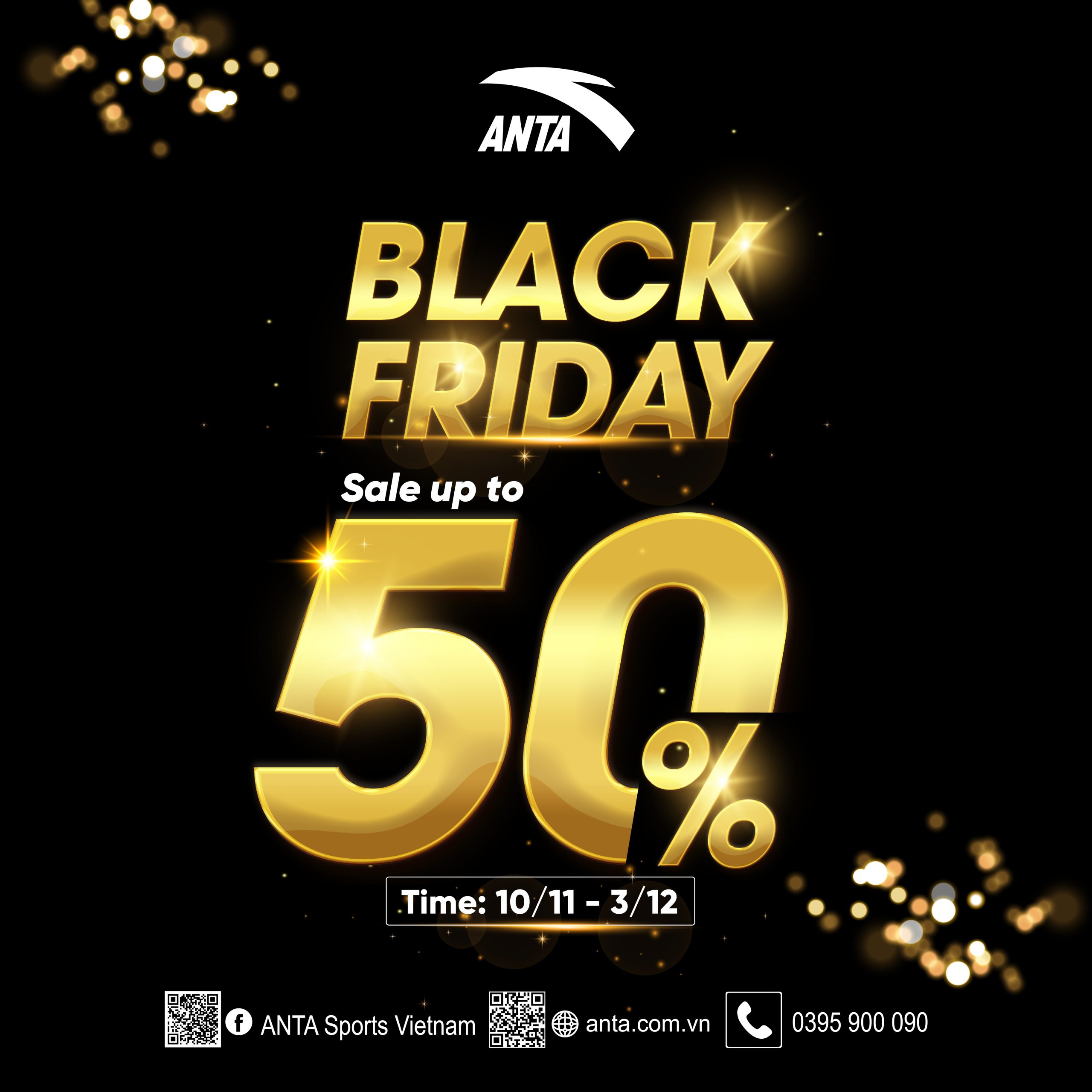 ANTA – SIÊU SALE BLACK FRIDAY – GIẢM KHỦNG NGẤT NGÂY TỚI 50%++ TOÀN BỘ SẢN PHẨM