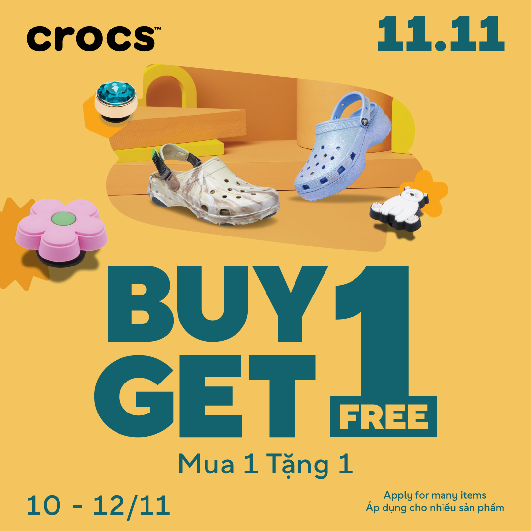 CROCS – SIÊU SALE 11.11 😍 MUA 1 TẶNG 1
