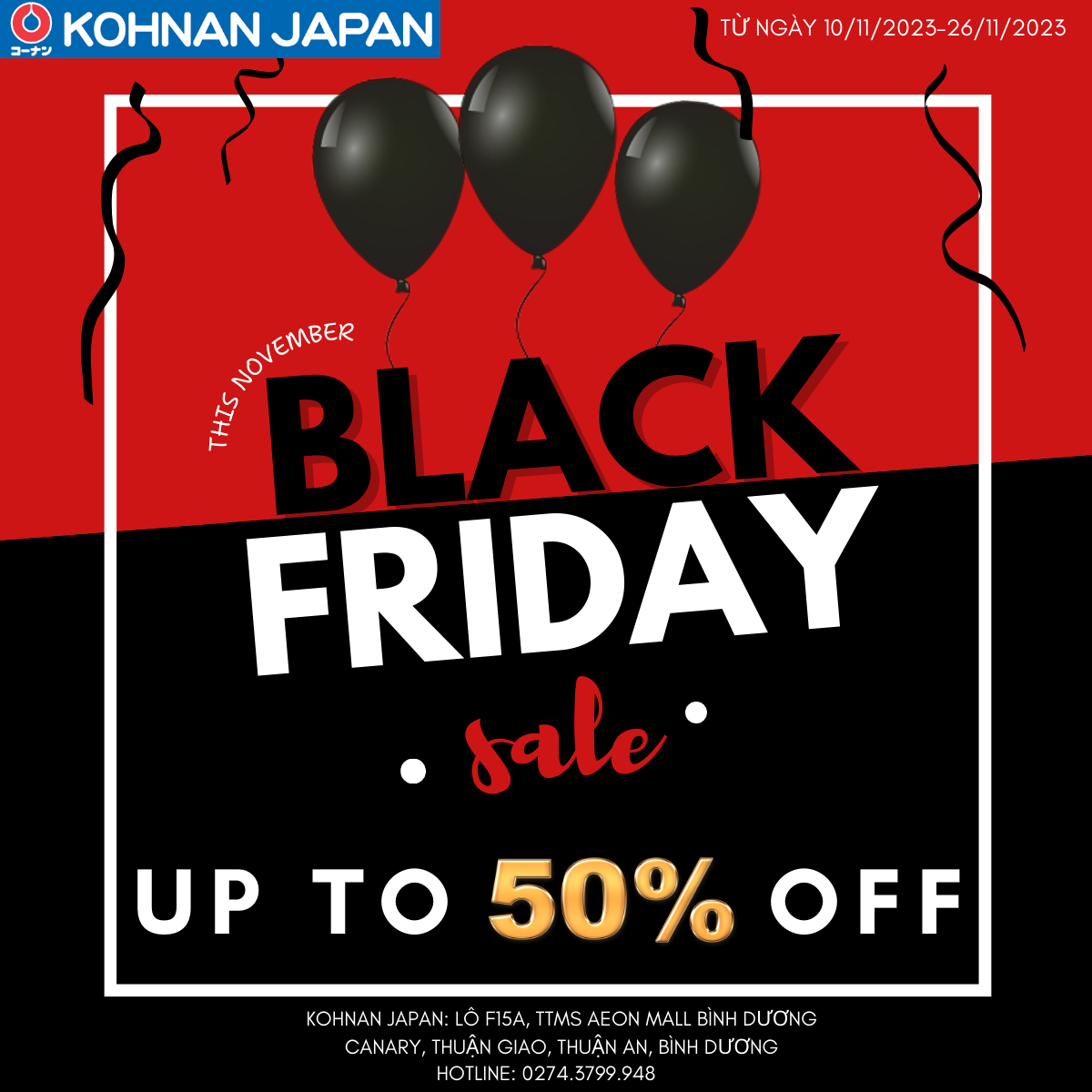 KOHNAN – BLACKFRIDAY – SPECIAL SALE 2023