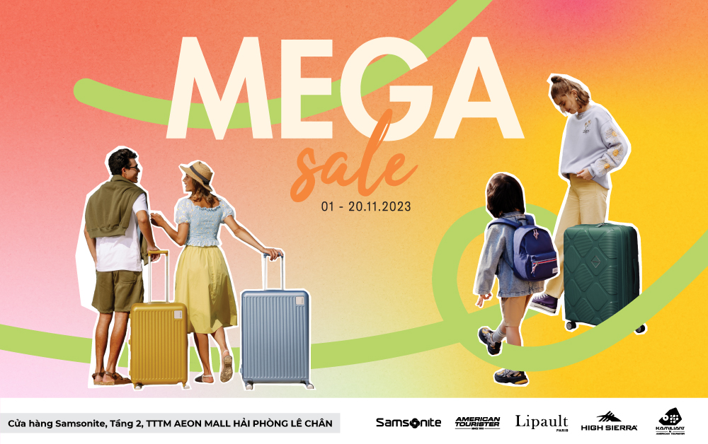 💥MEGA SALES – Samsonite, American Tourister tung ưu đãi đến 30%-50% nhiều bộ sưu tập Vali, Balo tại cửa hàng