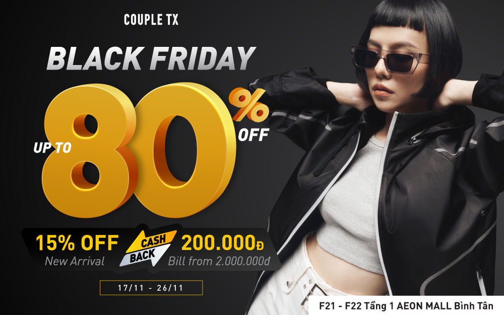 Black Friday – Sale khủng tới 80% cùng Couple TX