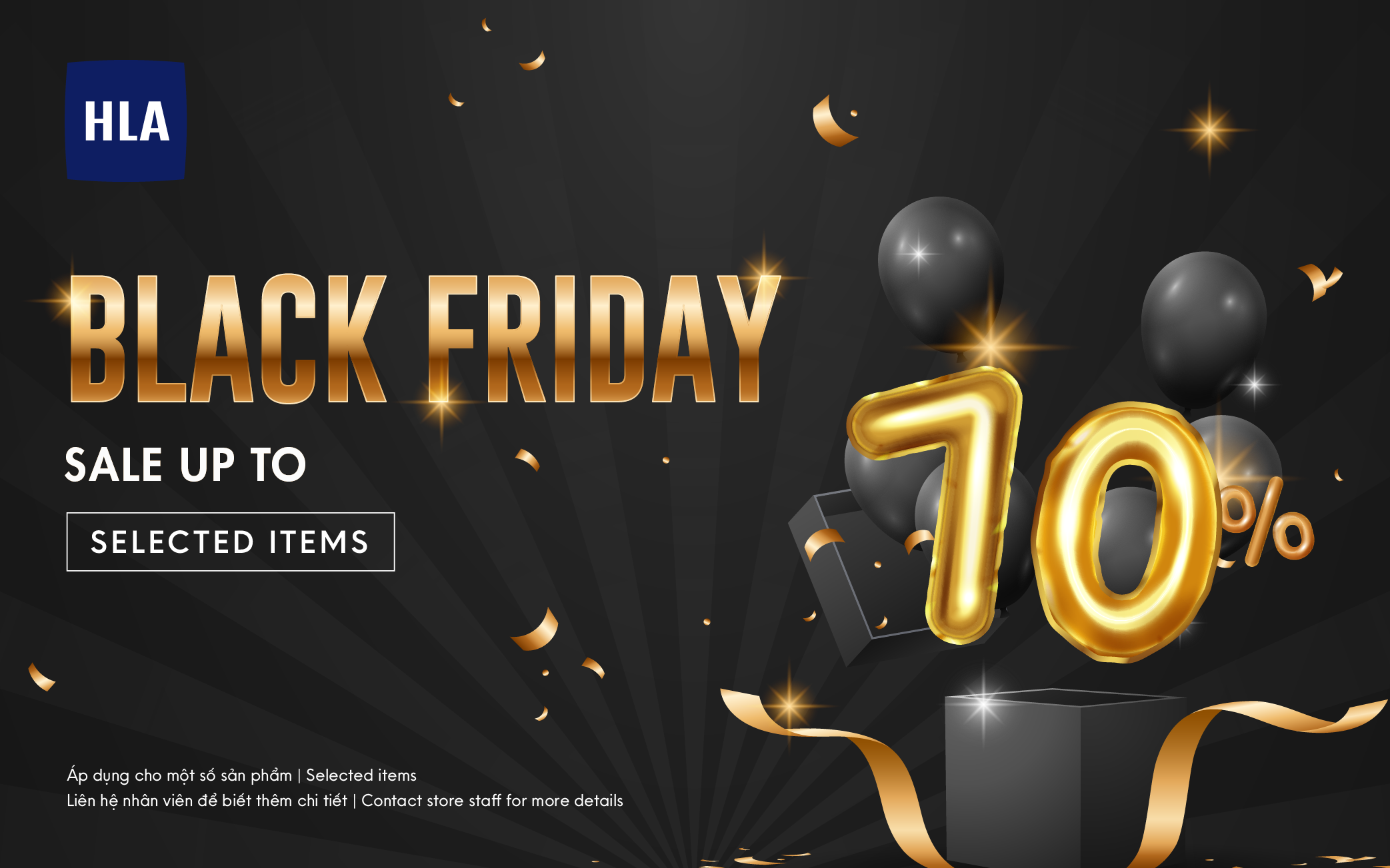 BLACK FRIDAY KHỎI LO – HLA SALE SIÊU TO