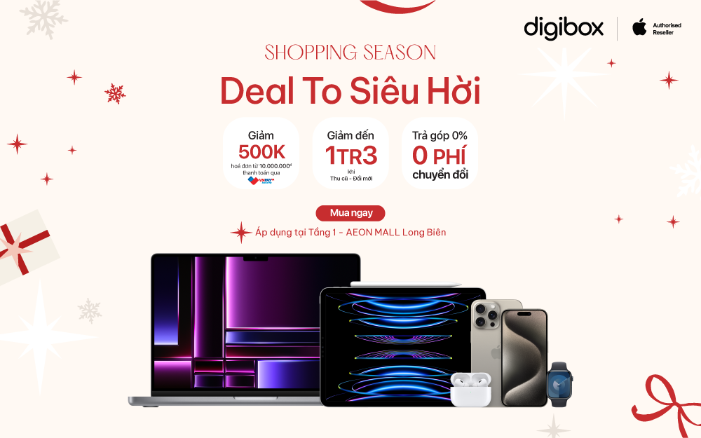 TẬN HƯỞNG NHIỀU ƯU ĐÃI ĐỘC QUYỀN MUA SẢN PHẨM APPLE TẠI DIGIBOX.