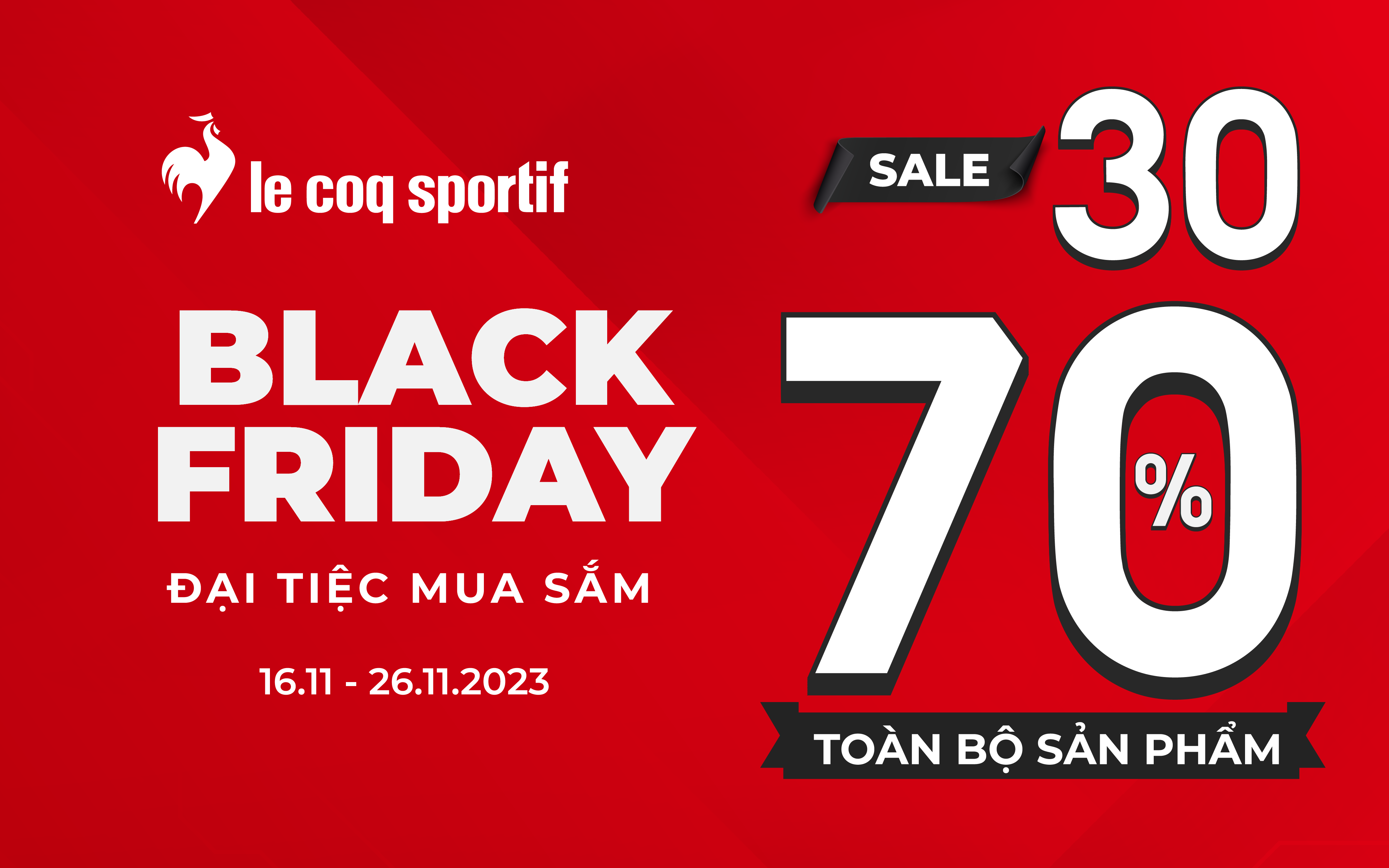 BLACK FRIDAY – MÙA SALE HOÀNH TRÁNG NHẤT NĂM TẠI LE COQ SPORTIF