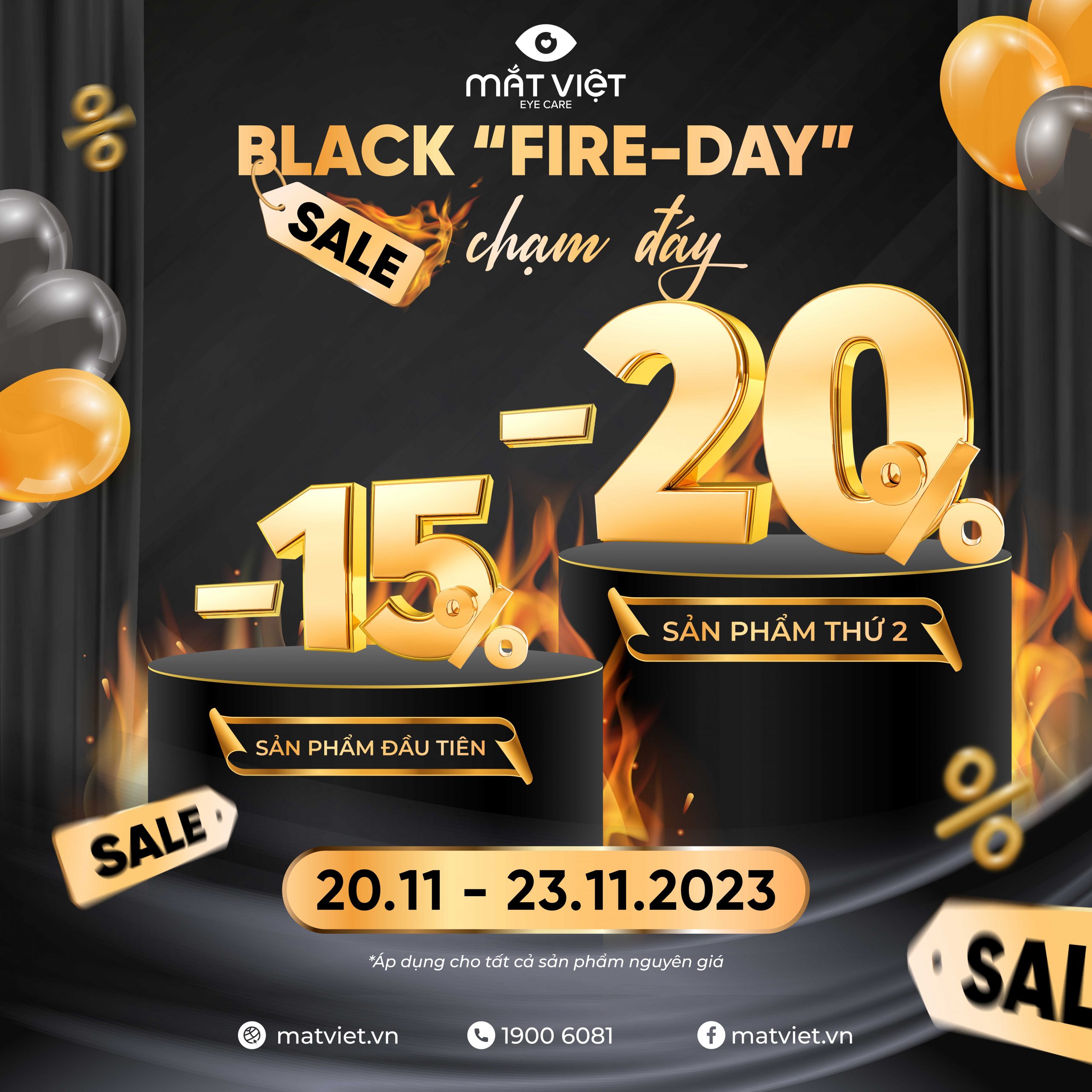 MẮT VIỆT – BLACK FIRE-DAY – SALE CỰC CHÁY