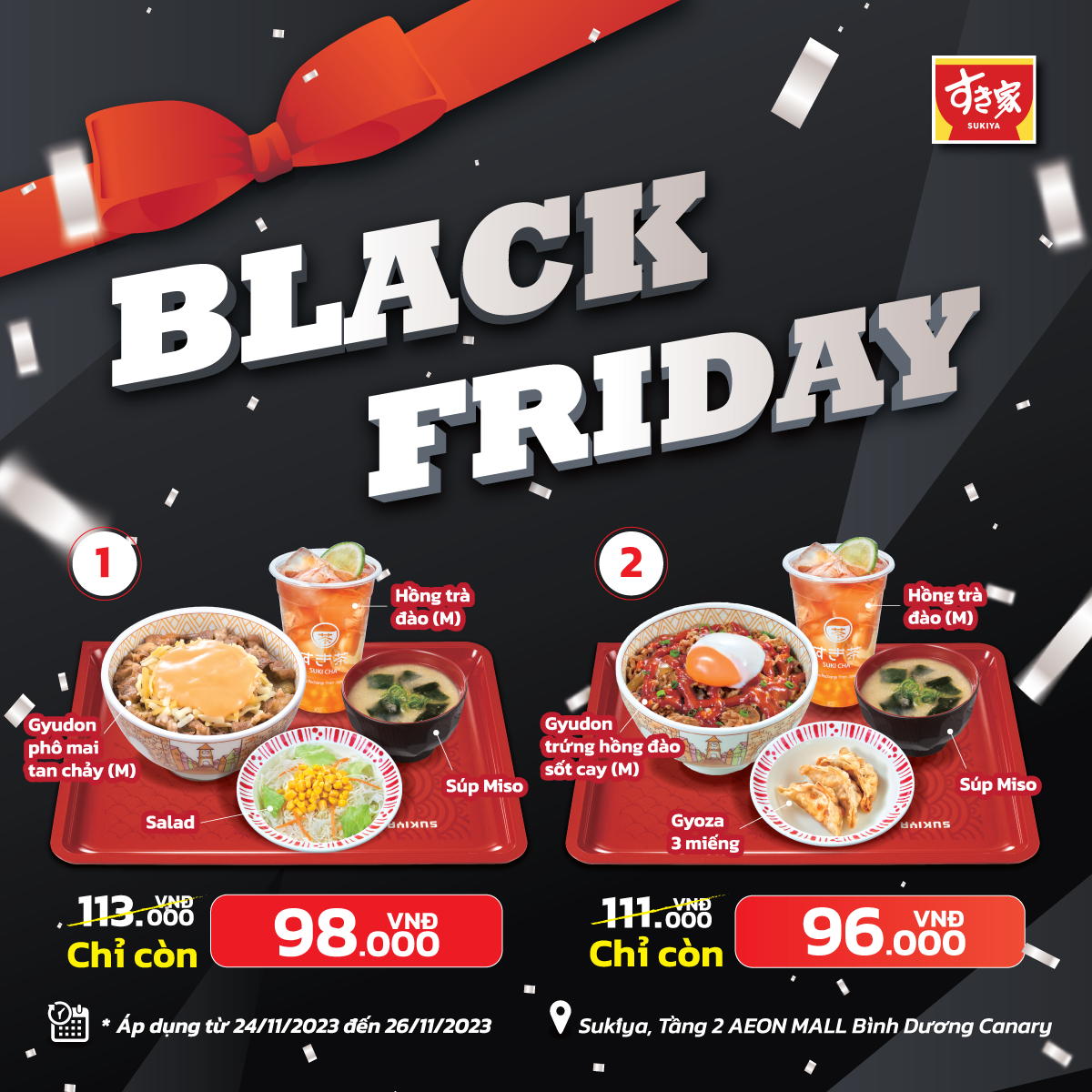 SUKIYA – BLACK FRIDAY – KHAO NGAY DEAL HOT