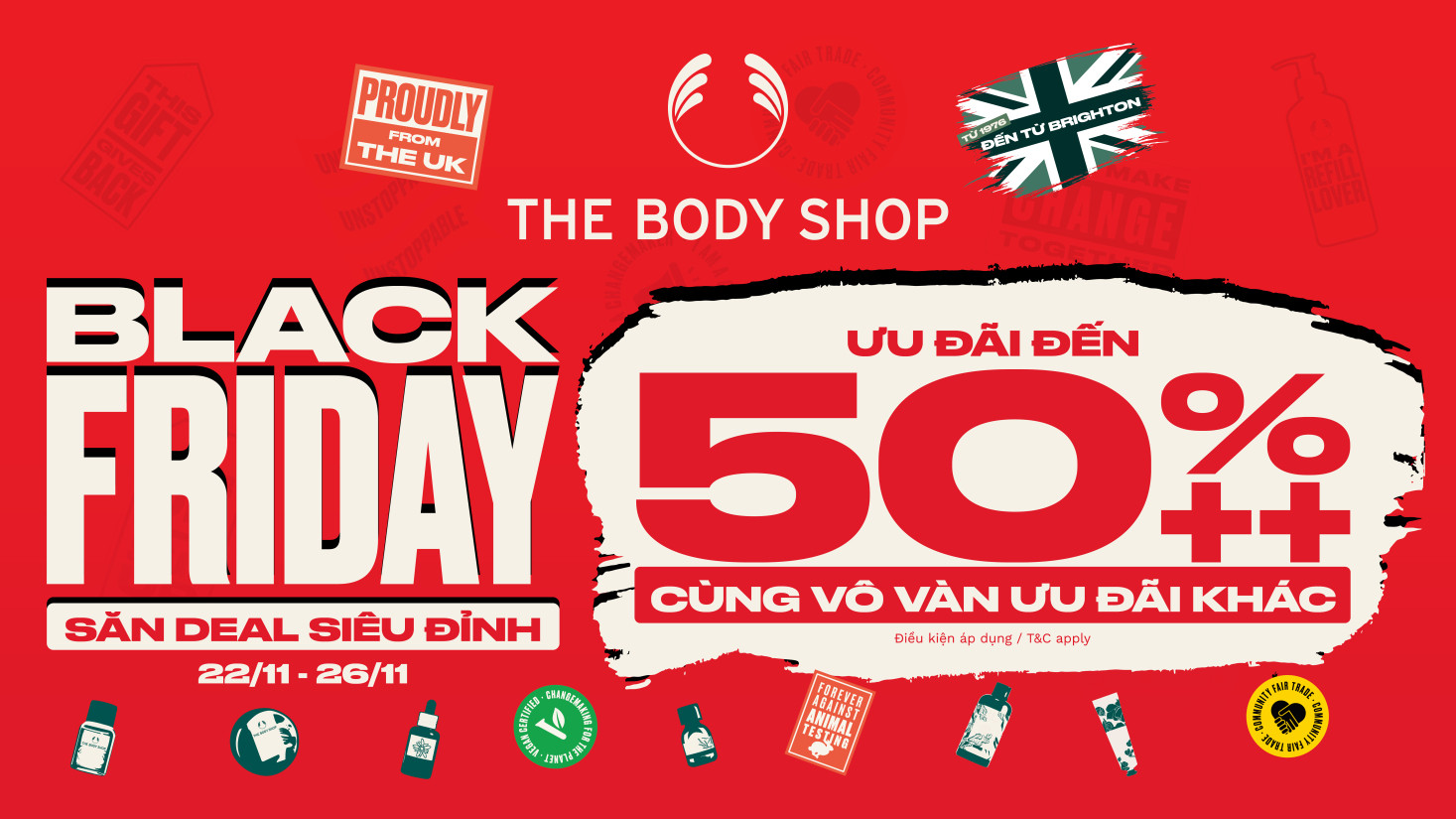 THE BODY SHOP | CHƯƠNG TRÌNH ƯU ĐÃI CUỐI NĂM