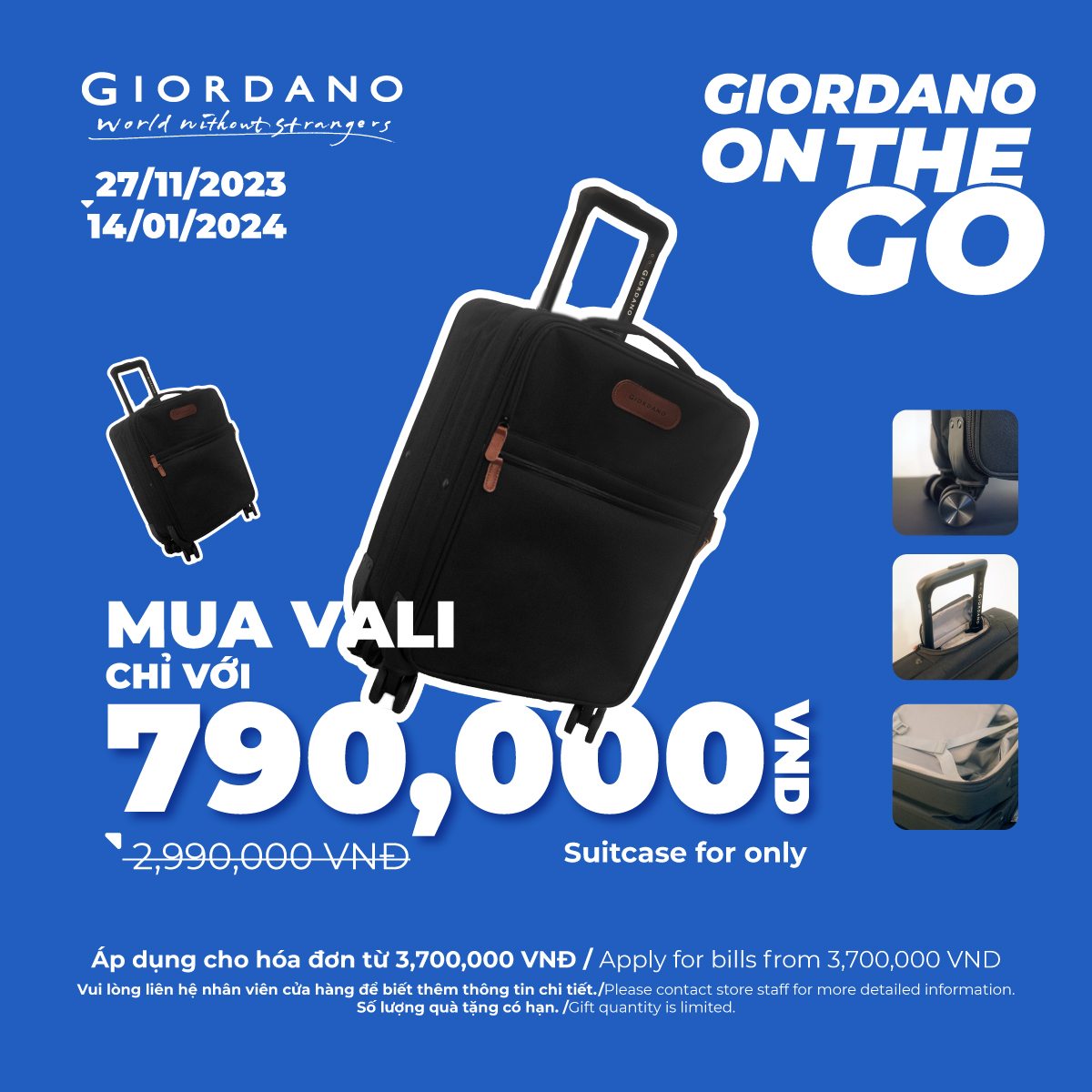 GIORDANO –  VALI THỜI TRANG CHỈ VỚI 790K