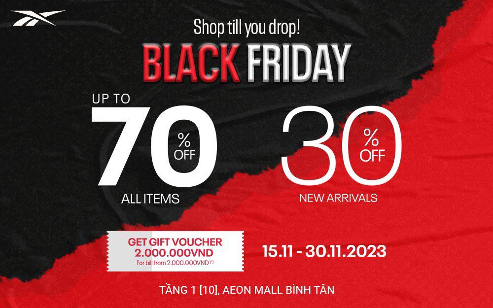 Black Friday Magic – Sale Up to 70% toàn bộ sản phẩm cùng Reebok