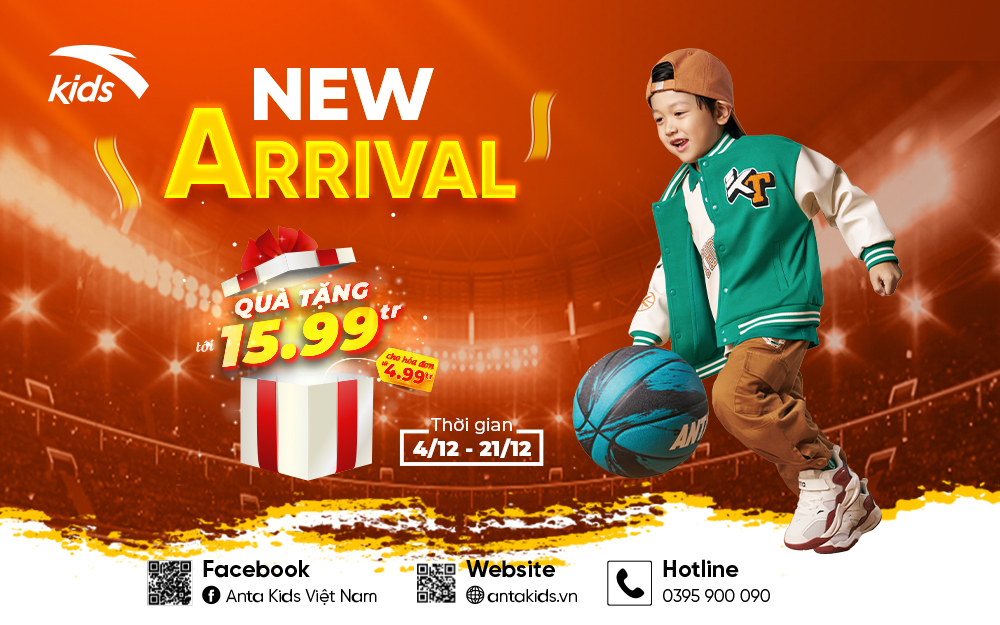 ĐÓN NEW ARRIVAL VỚI DEAL SỐC QUÀ TO CÙNG ANTA KIDS