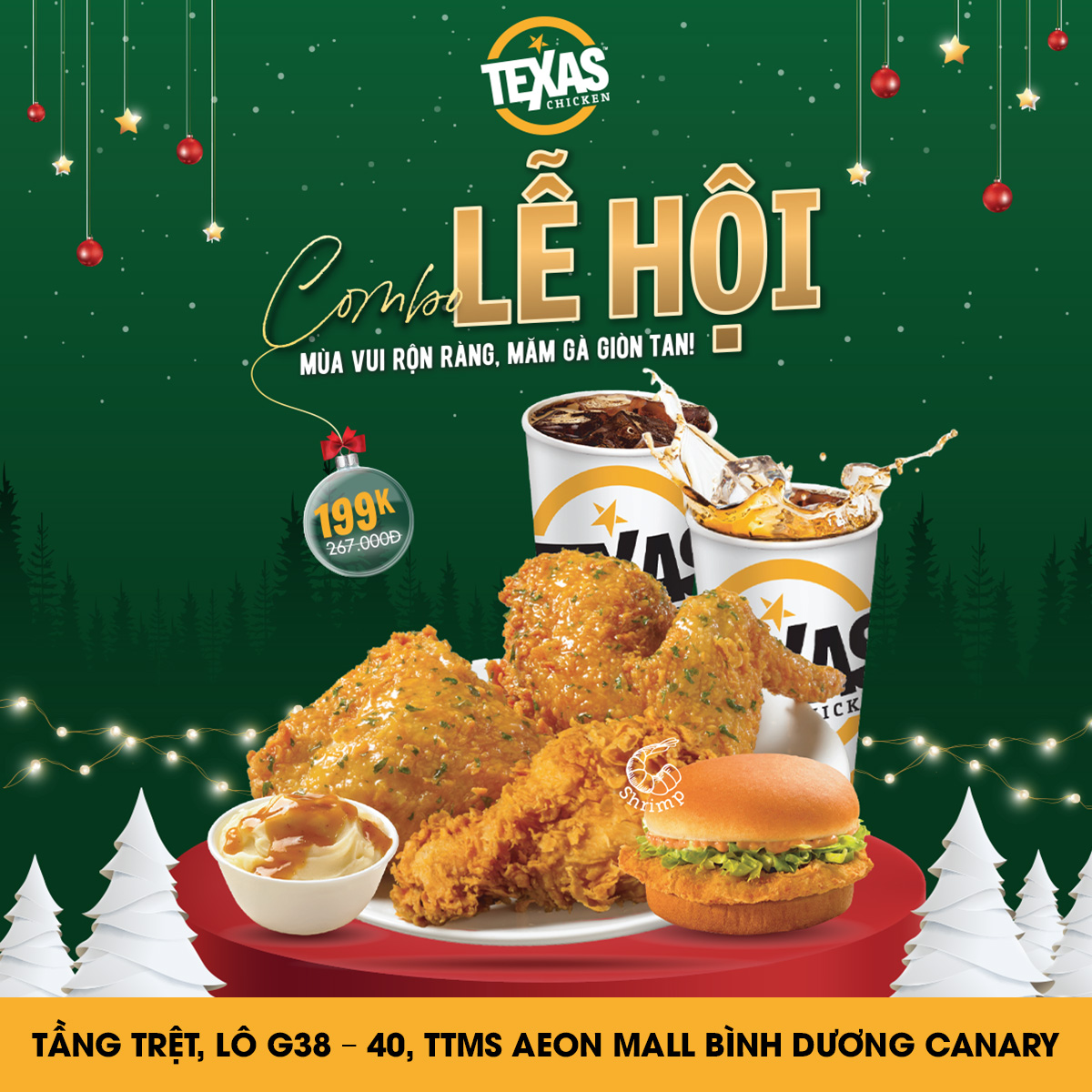 TEXAS CHICKEN – COMBO LỄ HỘI CHỈ 199K