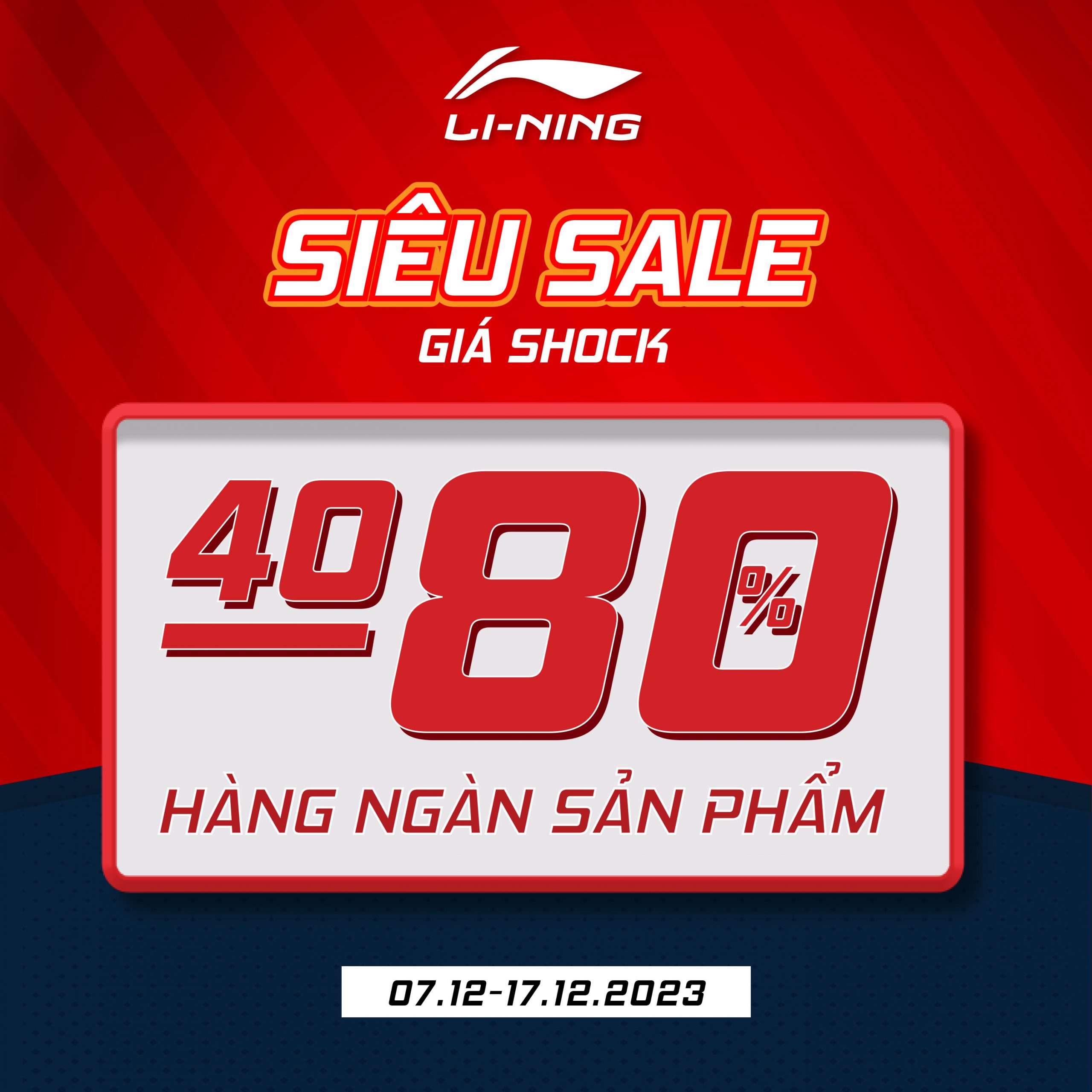 LI-NING – SIÊU SALE GIÁ SHOCK ĐÃ TRỞ LẠI – LI-NING CHỈ TỪ 19K