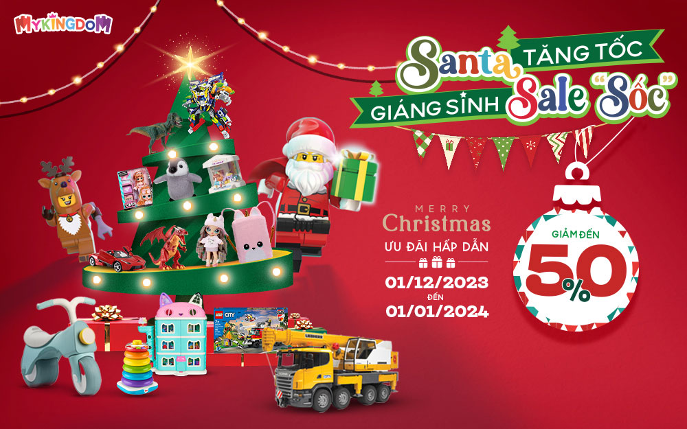 Santa tăng tốc, giáng sinh sale sốc – Giảm đến 50% cùng My Kingdom