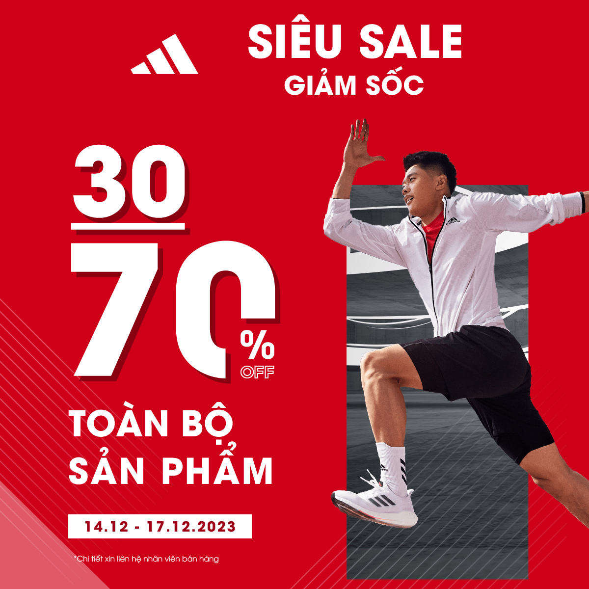 ADIDAS – SIÊU SALE GIẢM SỐC ƯU ĐÃI 30- 70% TOÀN BỘ SẢN PHẨM