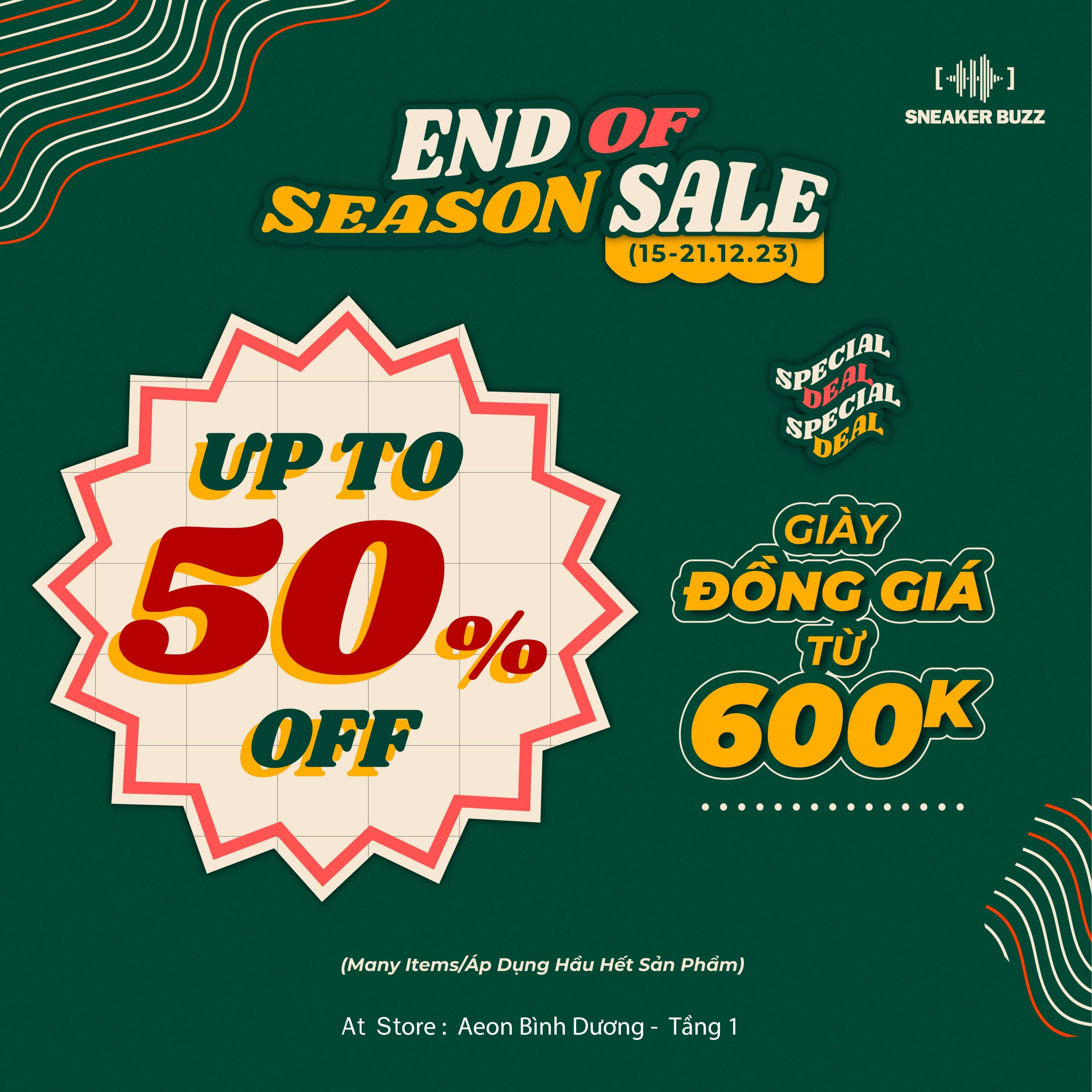 SNEAKER BUZZ – END OF SEASON SALE – SALE UPTO 50%