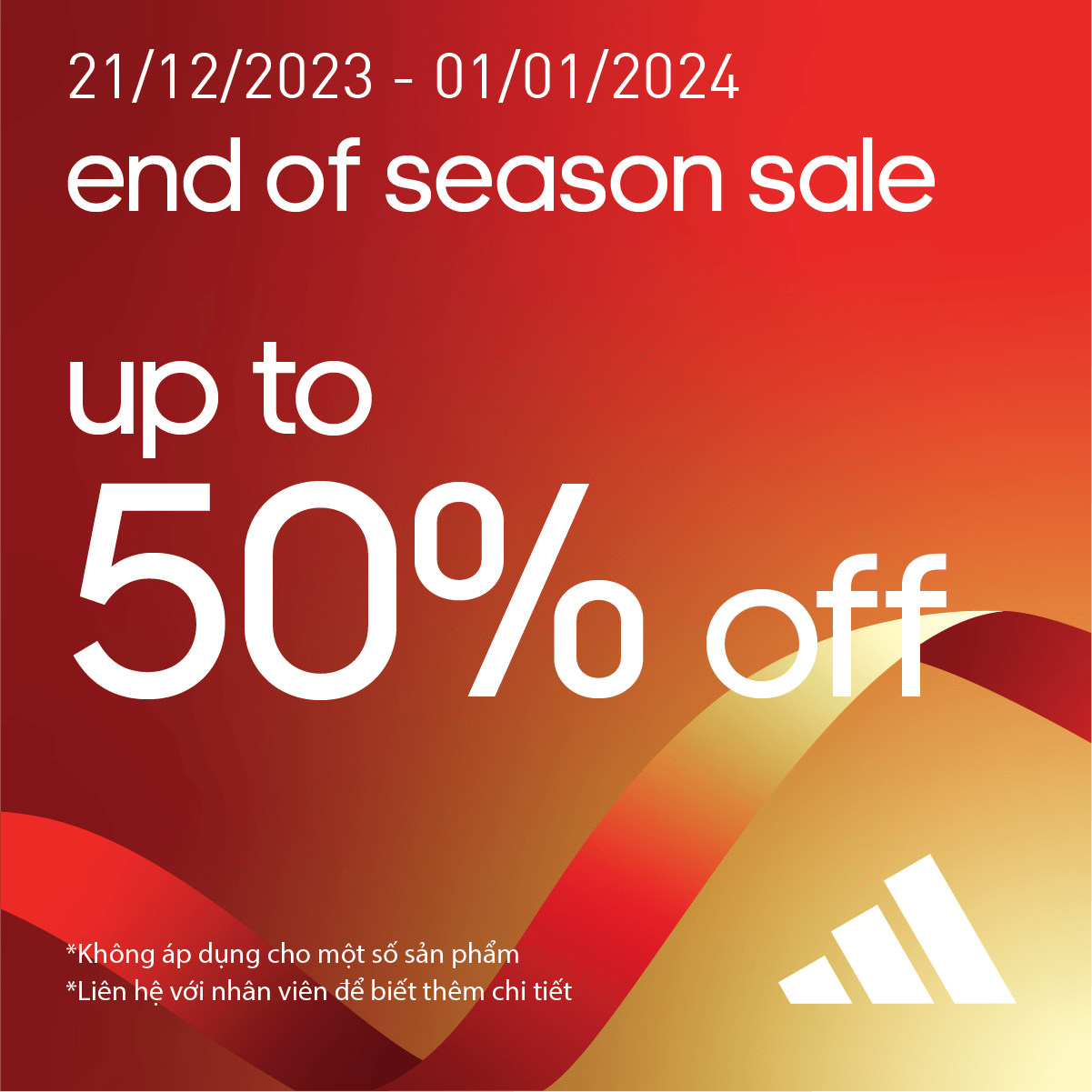 ADIDAS – END OF SEASON SALE 2023 – ƯU ĐÃI LÊN TỚI 70%