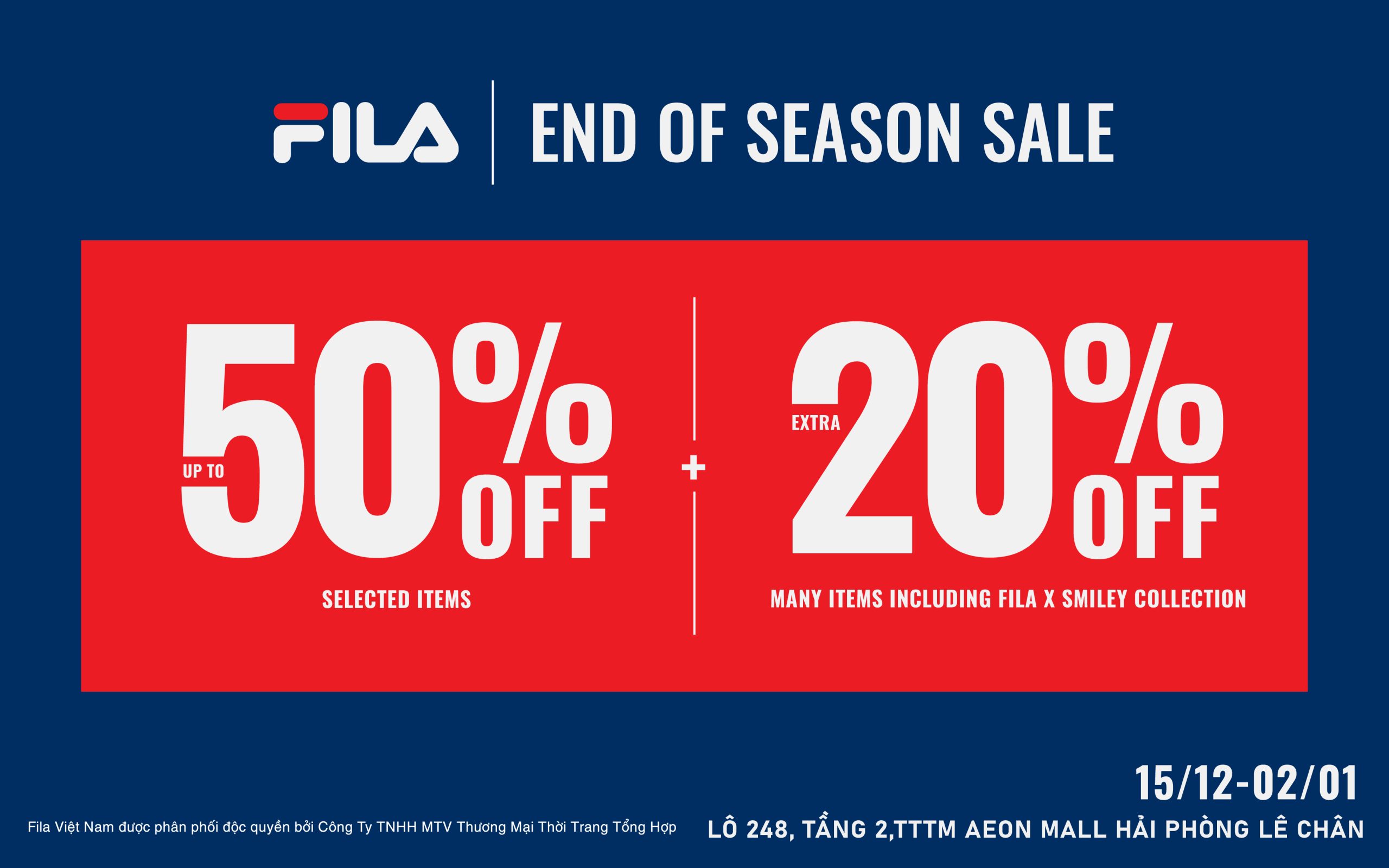 END OF SEASON SALE – Ưu đãi lên đến 50% và tặng thêm 20% cho nhiều BST mới