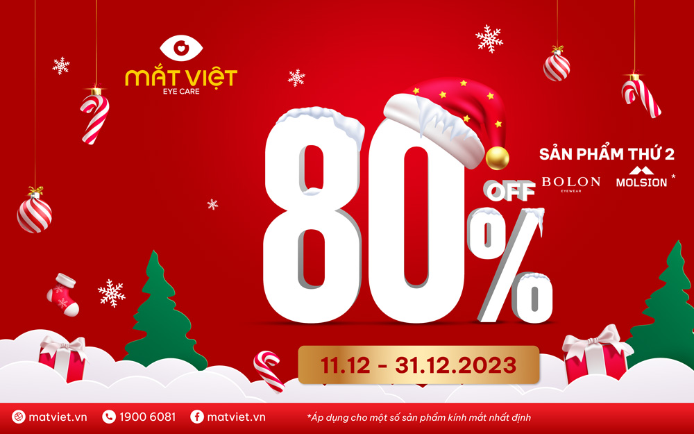 Chào đón giáng sinh cùng sale up to 80% cùng Mắt Việt