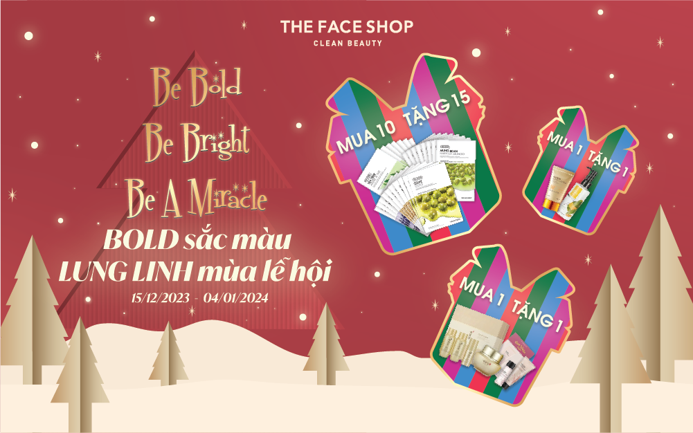 BOL SẮC MÀU LUNG LINH MÙA LỄ HỘI CÙNG THE FACE SHOP