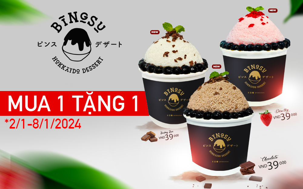 Hokkaido Bingsu! – MUA 1 TẶNG 1