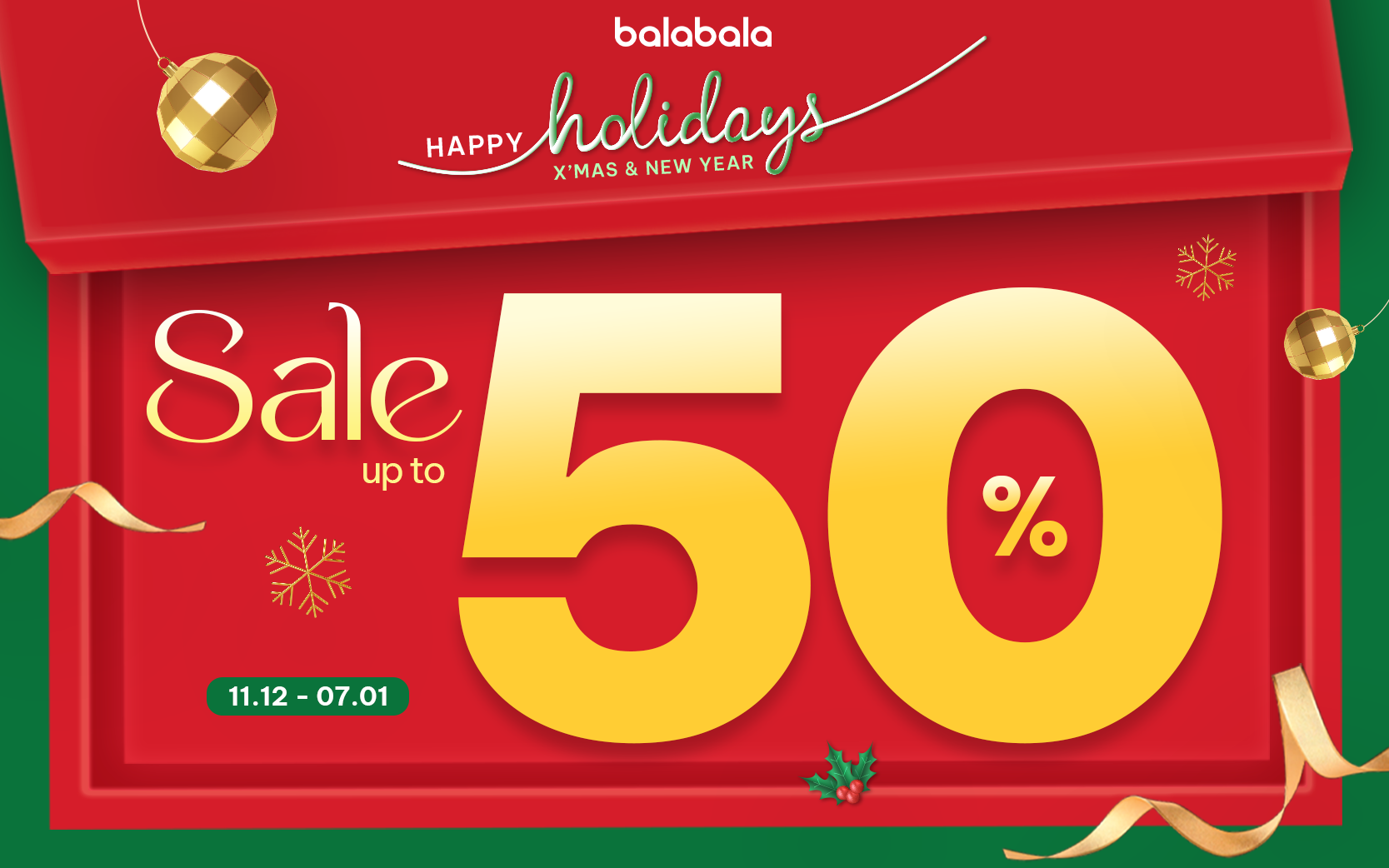 🎅 Siêu Sale Mùa Lễ Hội balabala giảm đến 50% toàn bộ sản phẩm