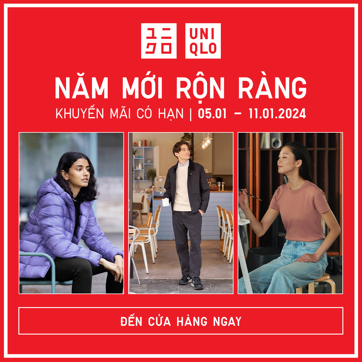 UNIQLO – NĂM MỚI RỘN RÀNG CÙNG KHUYẾN MÃI CÓ HẠN