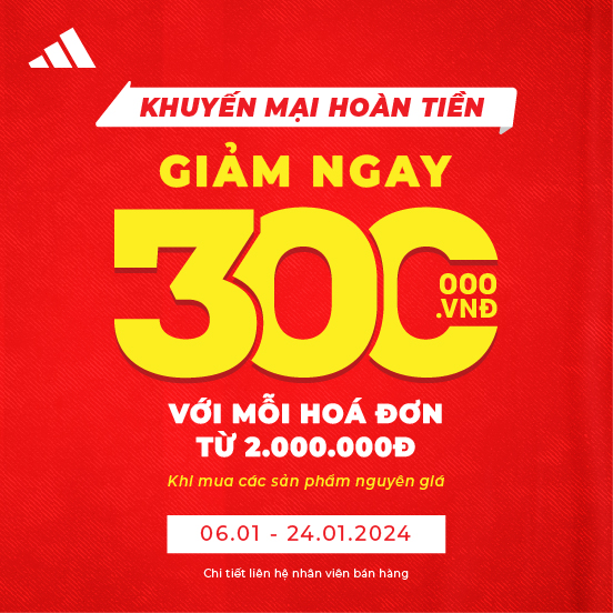 ADIDAS – KHUYẾN MẠI TƯNG BỪNG, CHÀO MỪNG NĂM MỚI