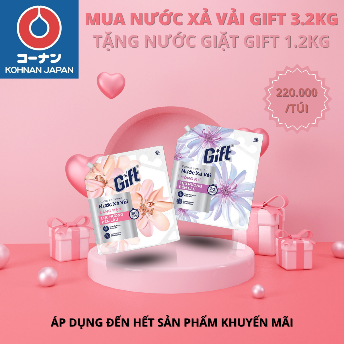 TÚI NƯỚC XẢ VẢI GIFT