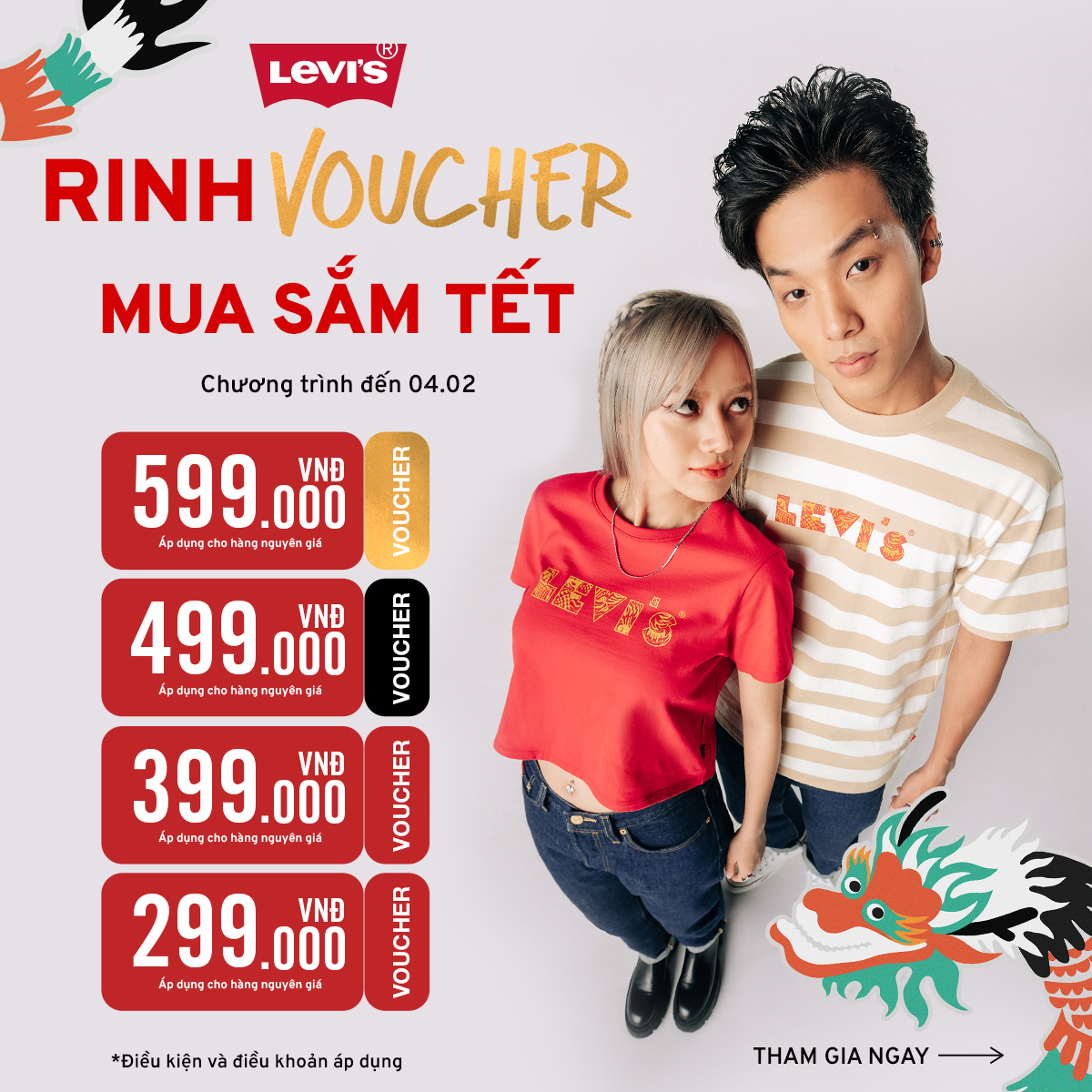 LEVI’S – RINH VOUCHER, MUA SẮM TẾT