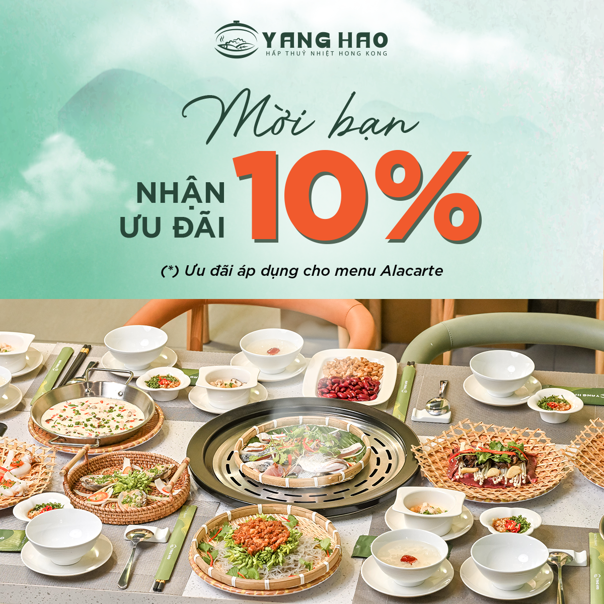 YANG HAO – ƯU ĐÃI 10% MENU ALACARTE