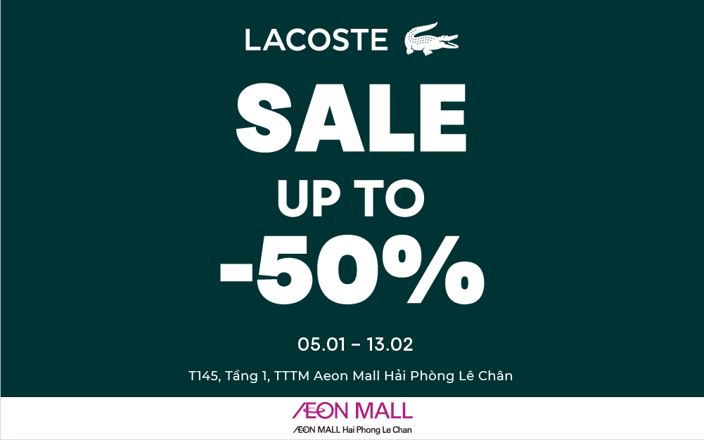 #Lacoste | END OF SEASON SALE UP TO 50%