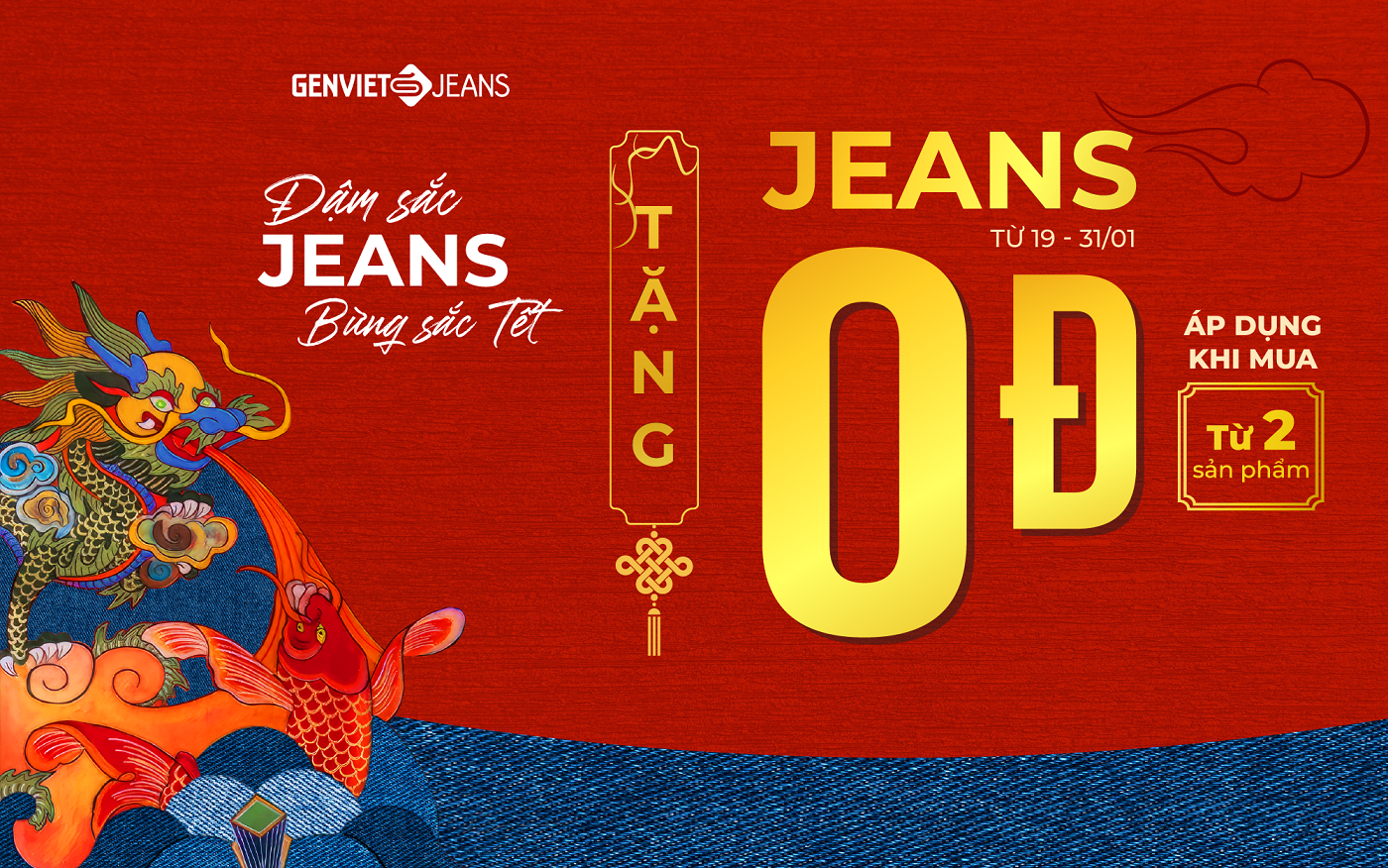 GENVIET JEANS | TẶNG JEANS 0Đ | MUA 2 TẶNG 1