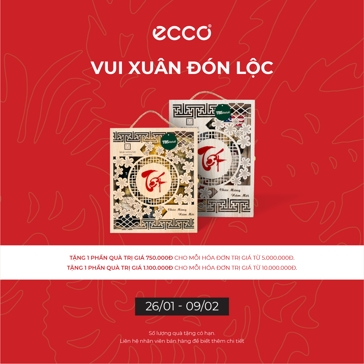 ECCO – VUI XUÂN ĐÓN LỘC – NHẬN QUÀ TẾT ĐỘC QUYỀN