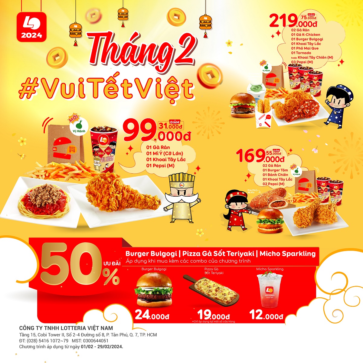 LOTTERIA – THÁNG 2 VUI TẾT VIỆT