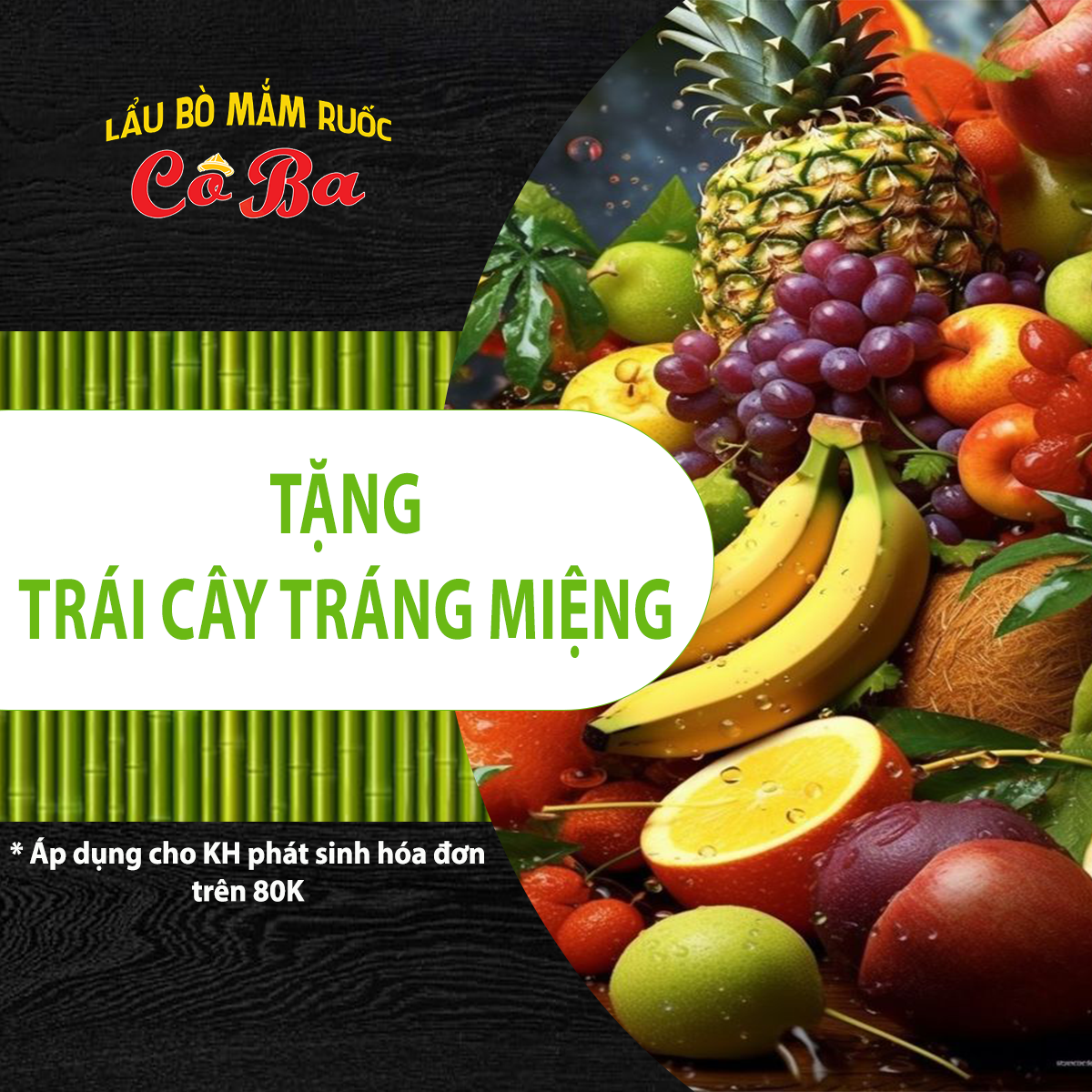 LẨU BÒ MẮM RUỐC CÔ BA – TẶNG TRÁI CÂY CHO BILL 80K