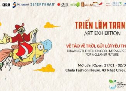Triển lãm nghệ thuật “Vẽ Táo về Trời – Gửi lời yêu thương”