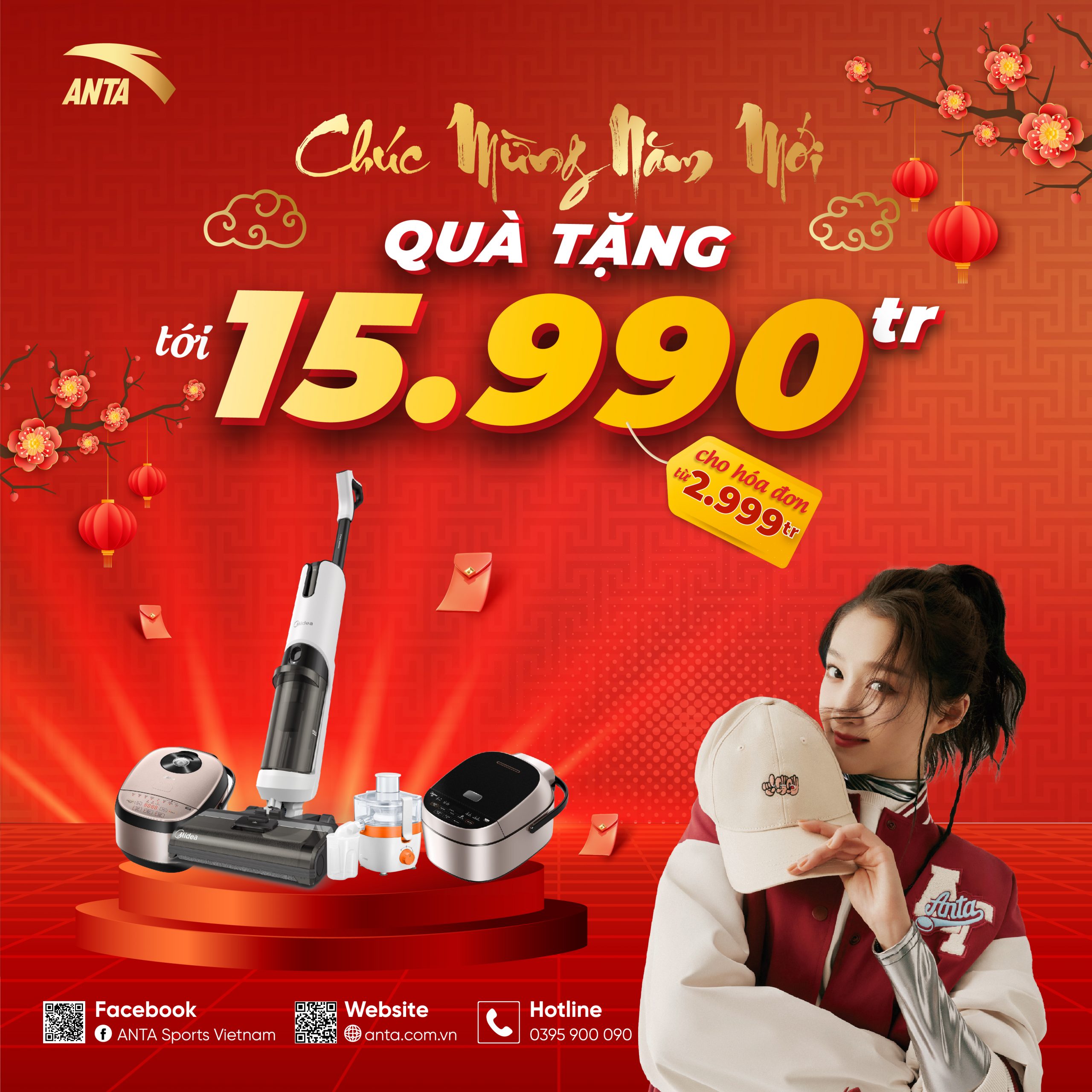 ANTA – ƯU ĐÃI NGẬP TRÀN ĐÓN XUÂN SANG – GIẢM TỚI 50% TẤT CẢ SP; TẶNG QUÀ TỚI 15,99TR