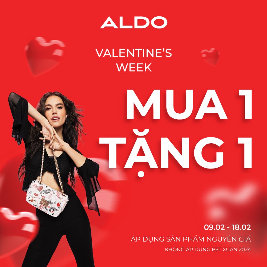 ALDO | ƯU ĐÃI VALENTINE VỚI MUA 1 TẶNG 1