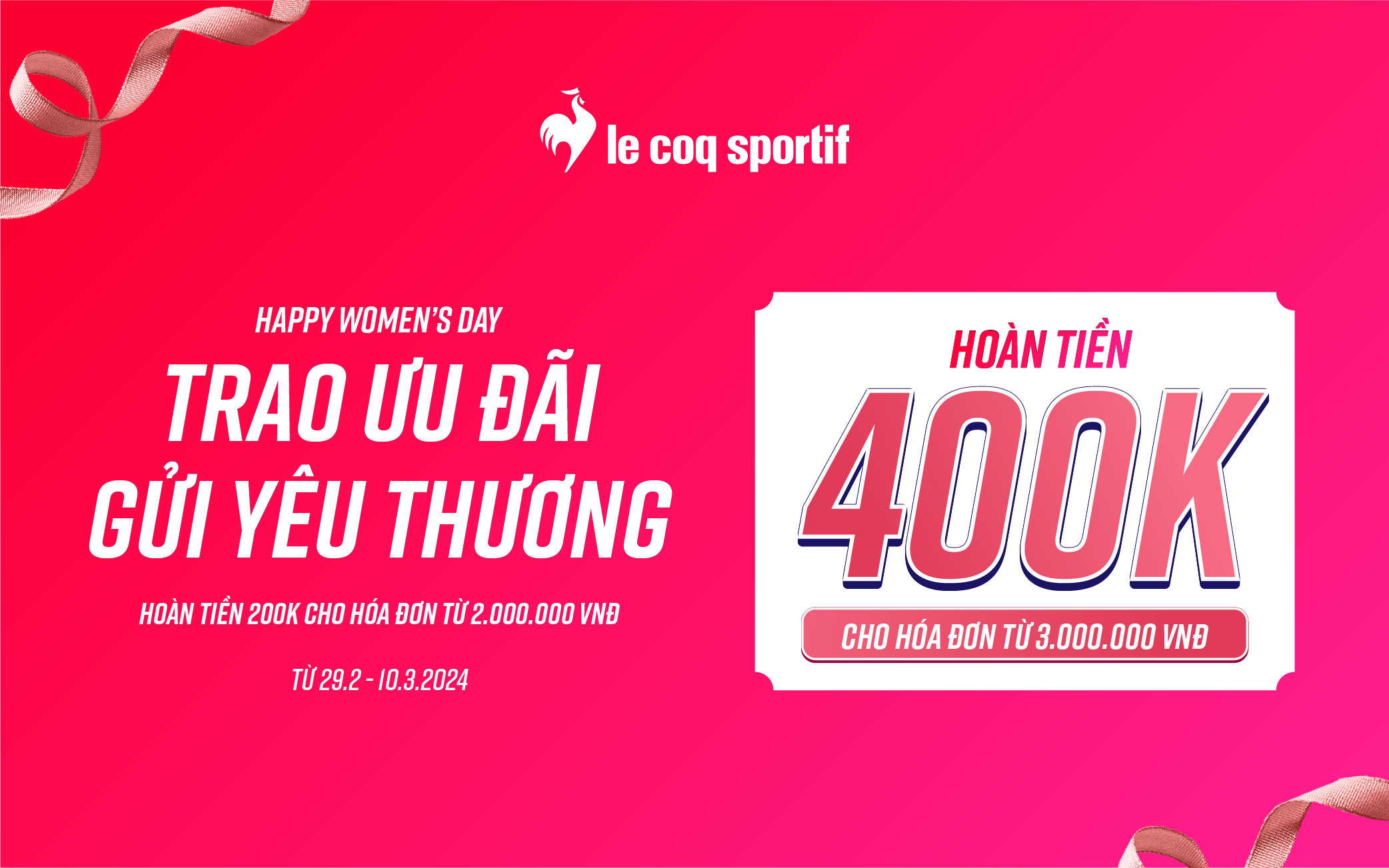 HOÀN TIỀN 200K, 400K CHO HÓA ĐƠN TỪ 2 TRIỆU ĐỒNG