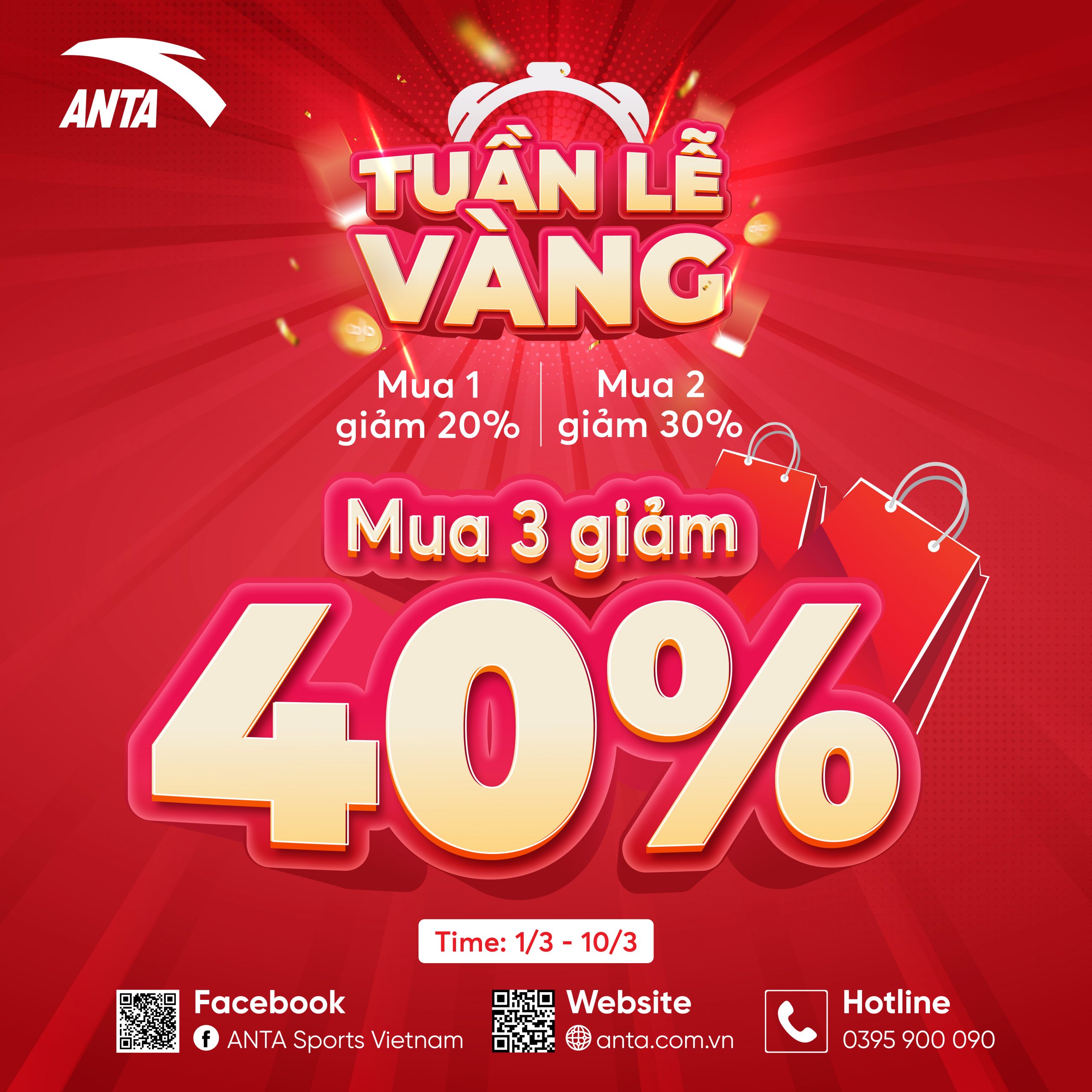 ANTA – TUẦN LỄ VÀNG | ƯU ĐÃI CỰC ĐẠI GIẢM SÂU TỚI 40%