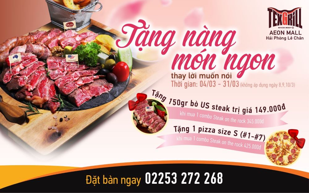 TẶNG NÀNG MÓN NGON – THAY LỜI MUỐN NÓI CÙNG TEXGRILL