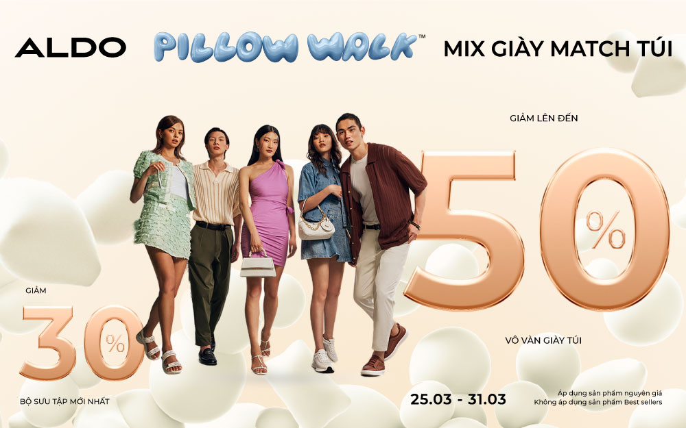 ALDO | MIX GIÀY MATCH TÚI – GIẢM ĐẾN 50% LOẠT TÚI XÁCH & GIÀY DÉP