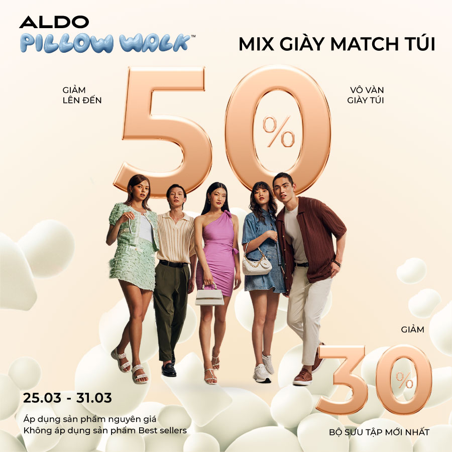 🔥 ALDO | MIX GIÀY MATCH TÚI – GIẢM ĐẾN 50% LOẠT TÚI XÁCH & GIÀY DÉP🔥