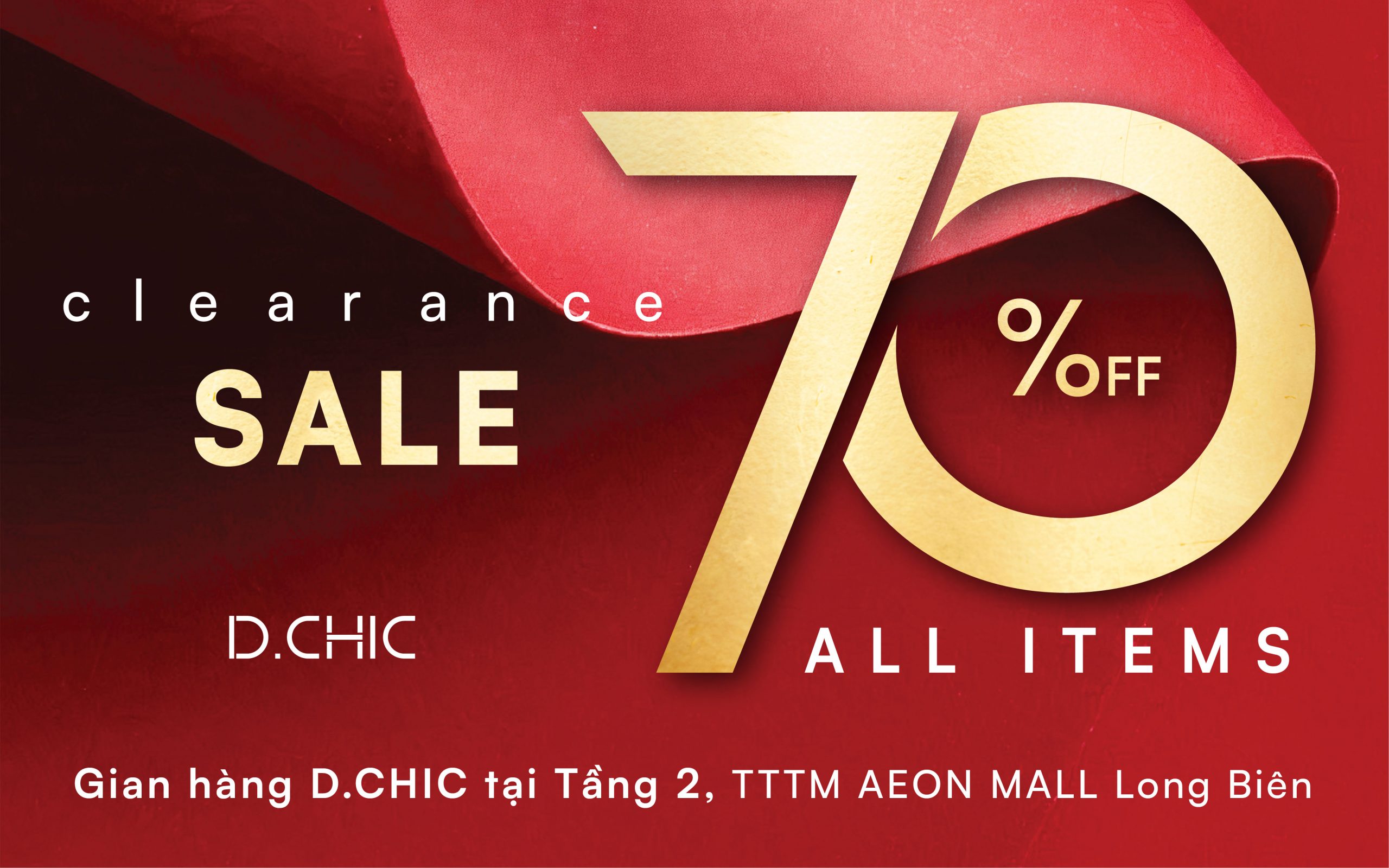 CLERANCE SALE – 70% OFF ALL ITEMS