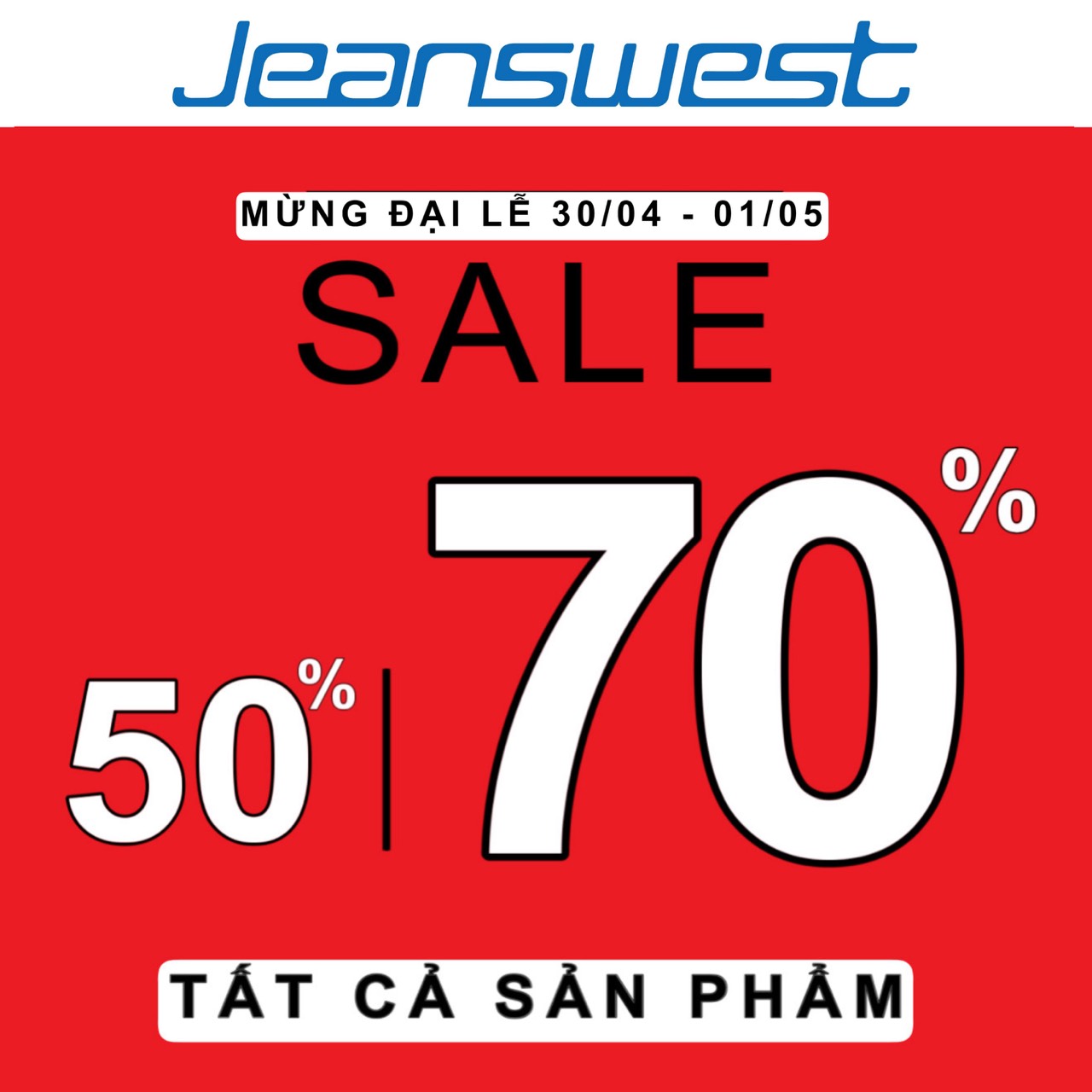 JEANSWEST – SALES UP TO 50%-70%