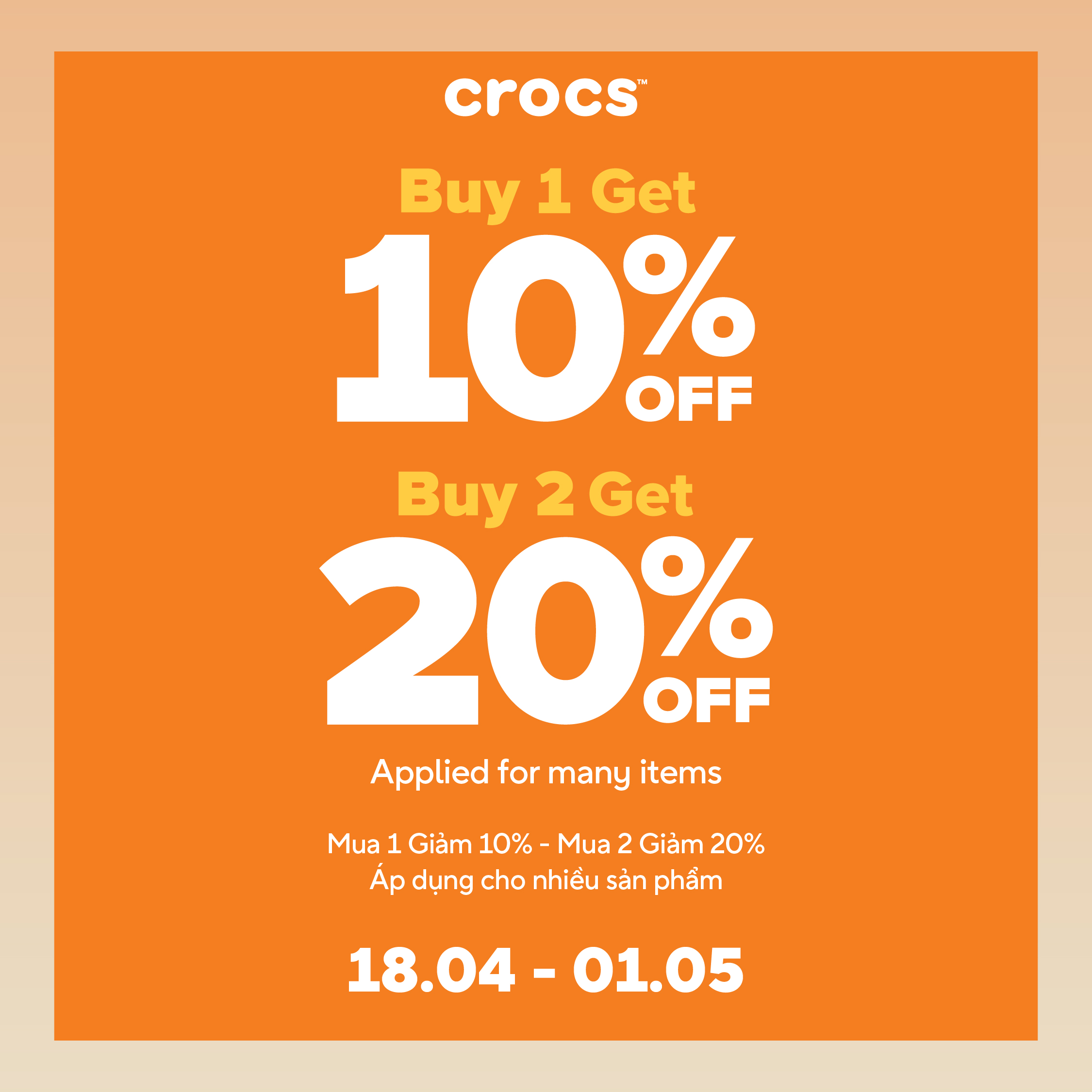 CROCS | 🌟🌈 ƯU ĐÃI TƯNG BỪNG – MỪNG LỄ LỚN🌈🌟